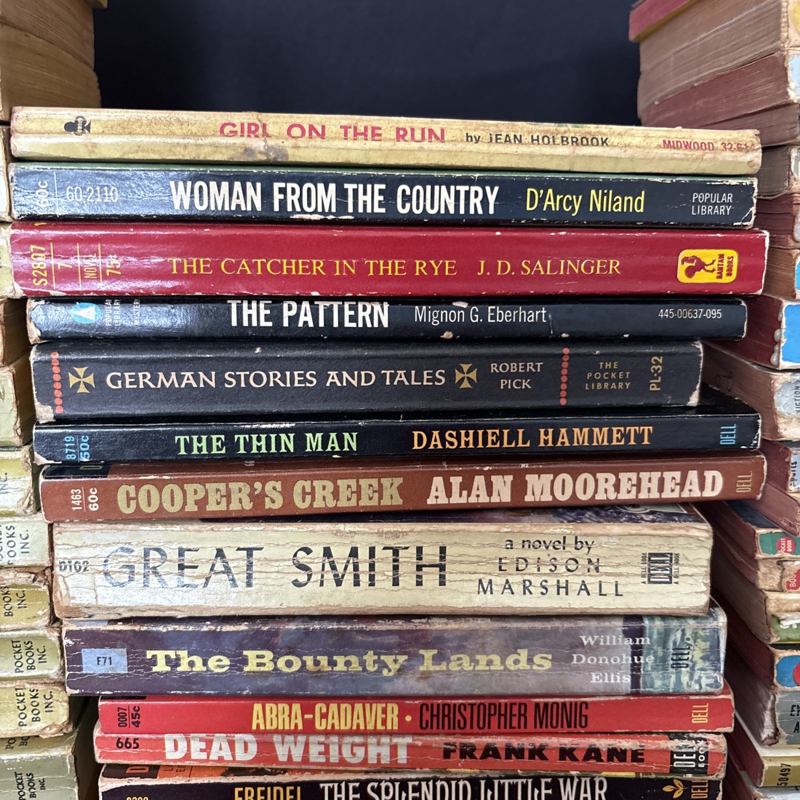 Lot~ 50 Vintage Pulp Paperbacks Crime Mystery Classic 1950s Pocket Cardinal Dell