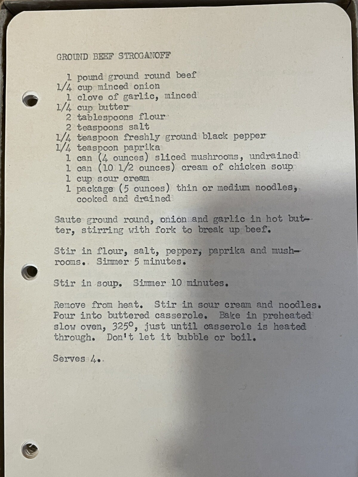 6 Boxes Of Typed Various Recipes Approximately 2500 Pages.