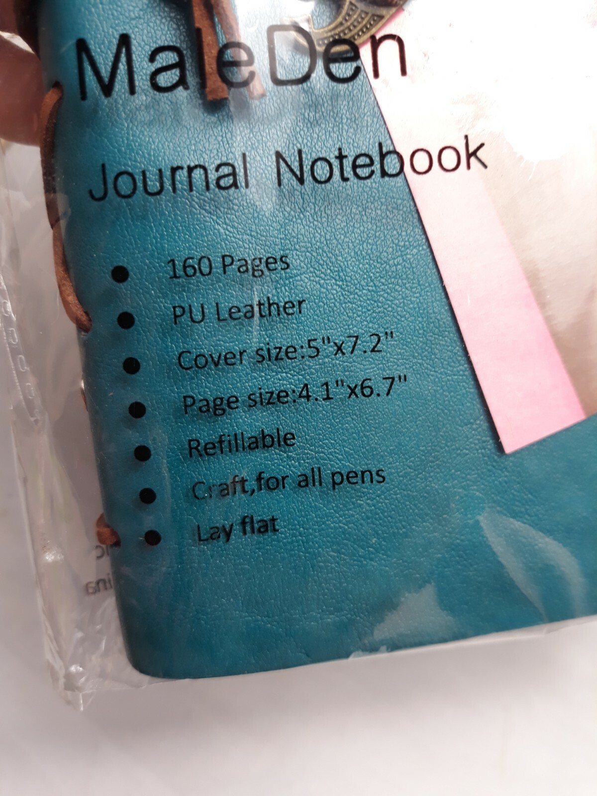 Male Den Green PU Leather Journal Notebook 5×7.2&Prime; 160 pages