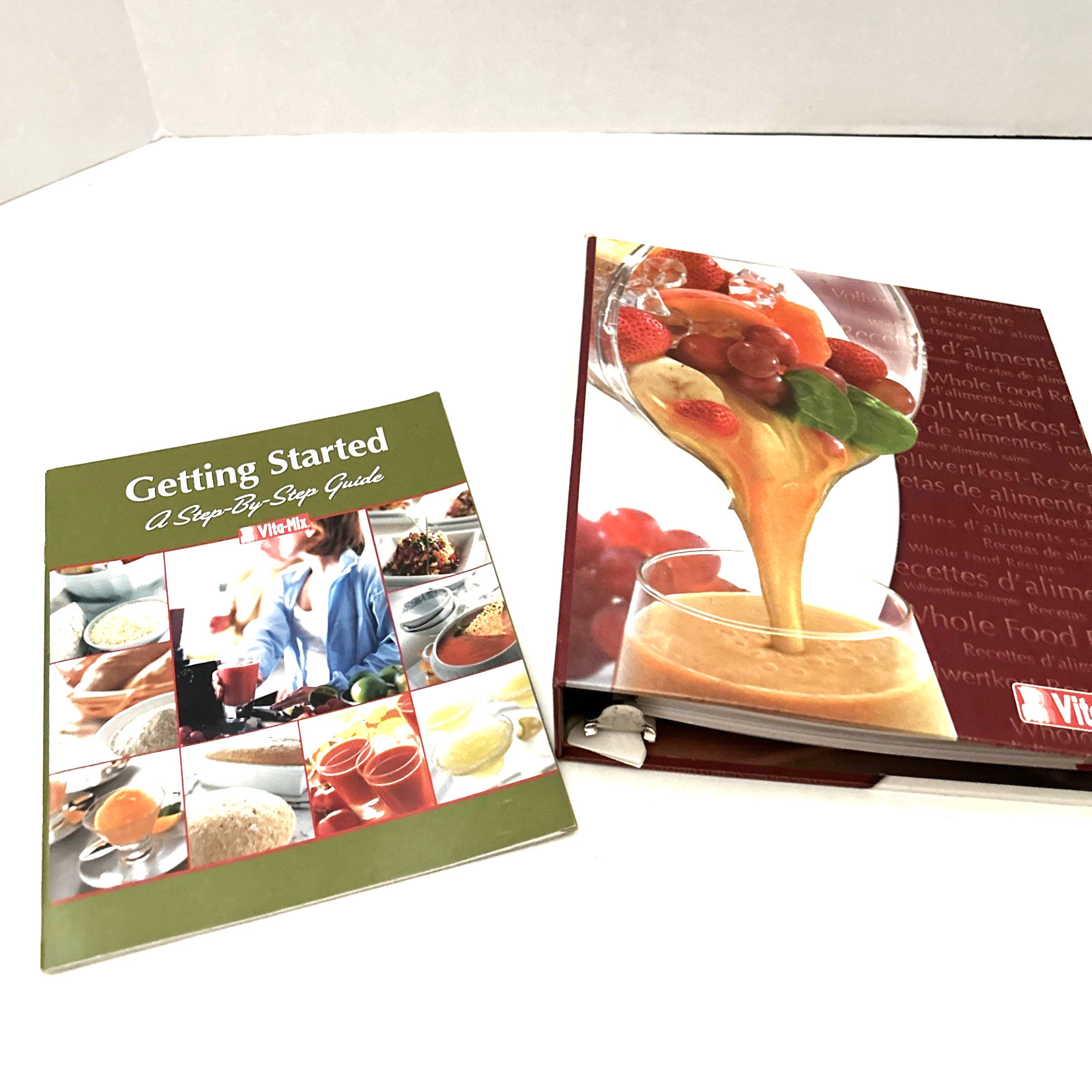 Vita-Mix Owner&rsquo;s Manual + Cookbook Recipes Instructions Binder w Built-In Stand
