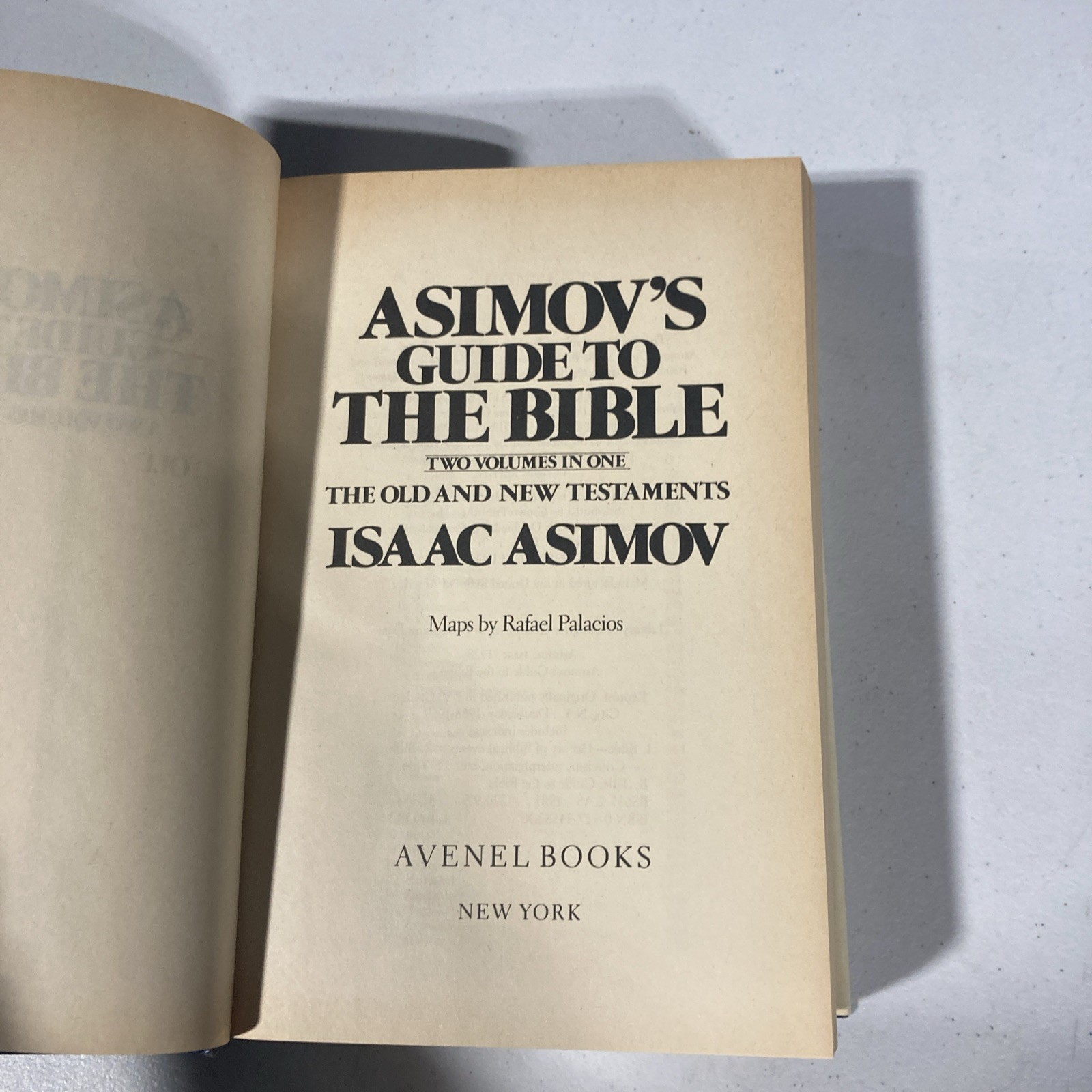 Asimov&rsquo;s Guide to the Bible Two Volumes in One Old & New Testaments HCDJ 1981
