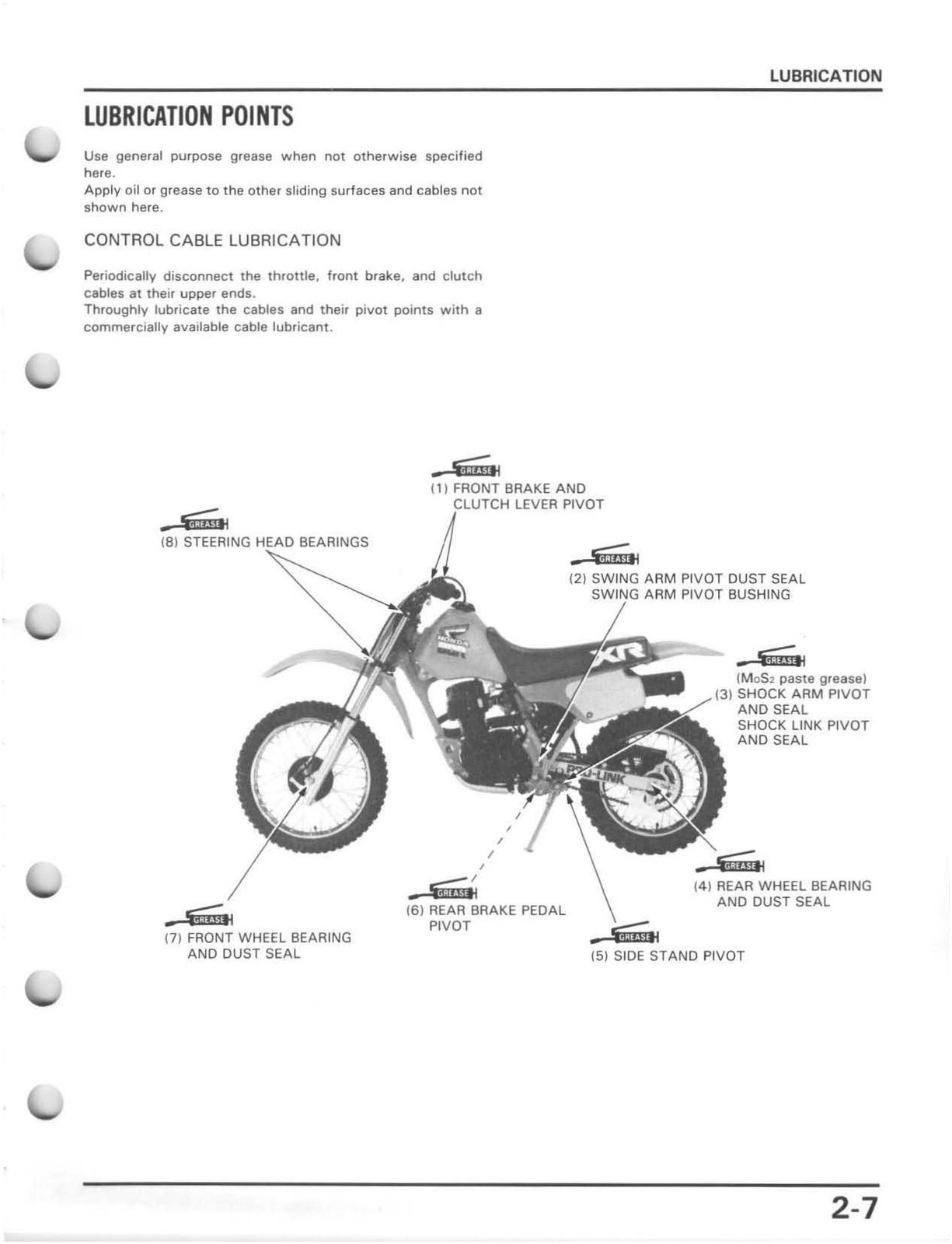 HONDA XR80R XR100R Motorcycle Service Manual 1985-1997 – WIRE BIND – COVERED