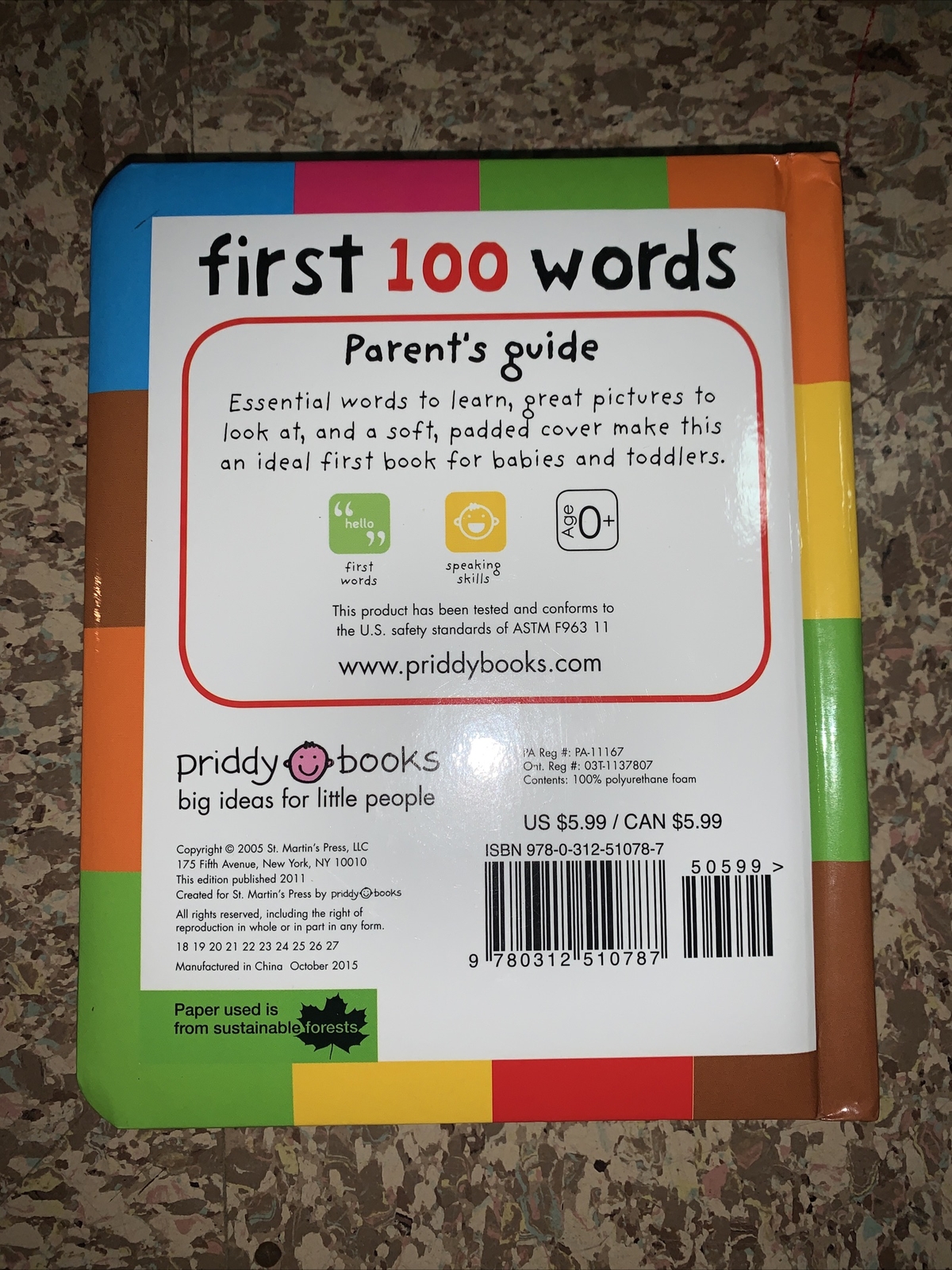 First 100 Ser.: First 100 Words by Roger Priddy (2011, Children&rsquo;s Board Books)
