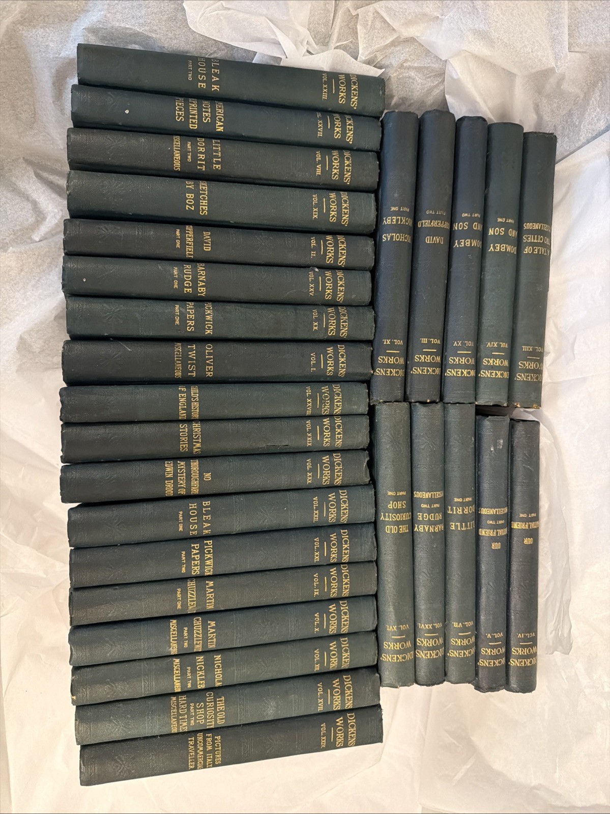 Antique 1890&rsquo;s The Works Of Charles Dickens Peter Fenelon Collier Lot Of 28/30
