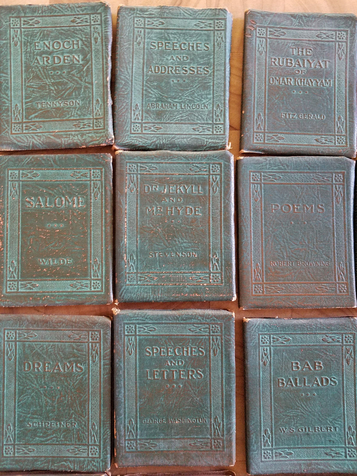 Antique Book Miniatures Little Leather Library Corporation, Set of 32 VG 1920&rsquo;s