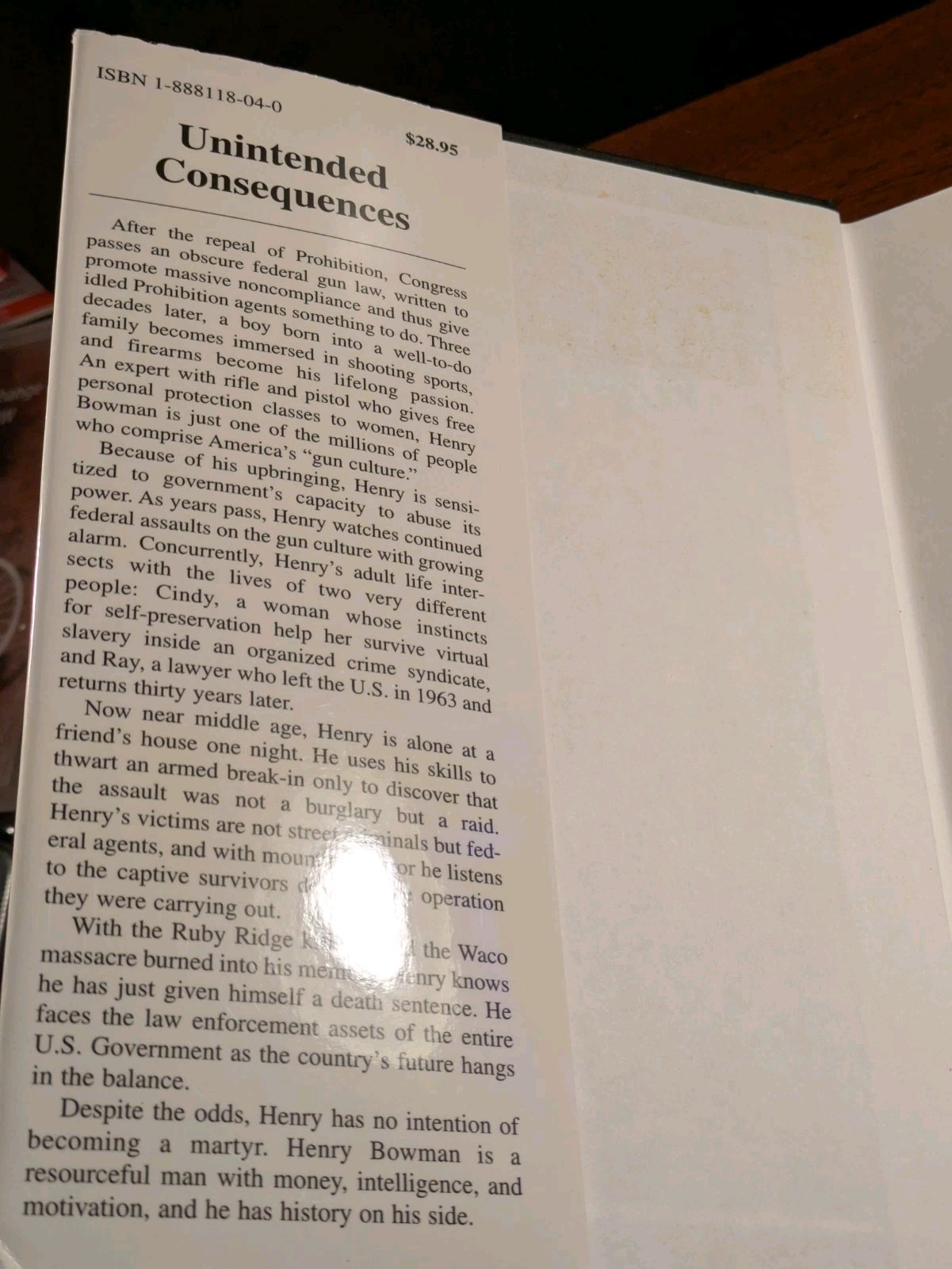 Unintended Consequences by John Ross (1996, Hardcover, Dust Jacket) 5th Printing