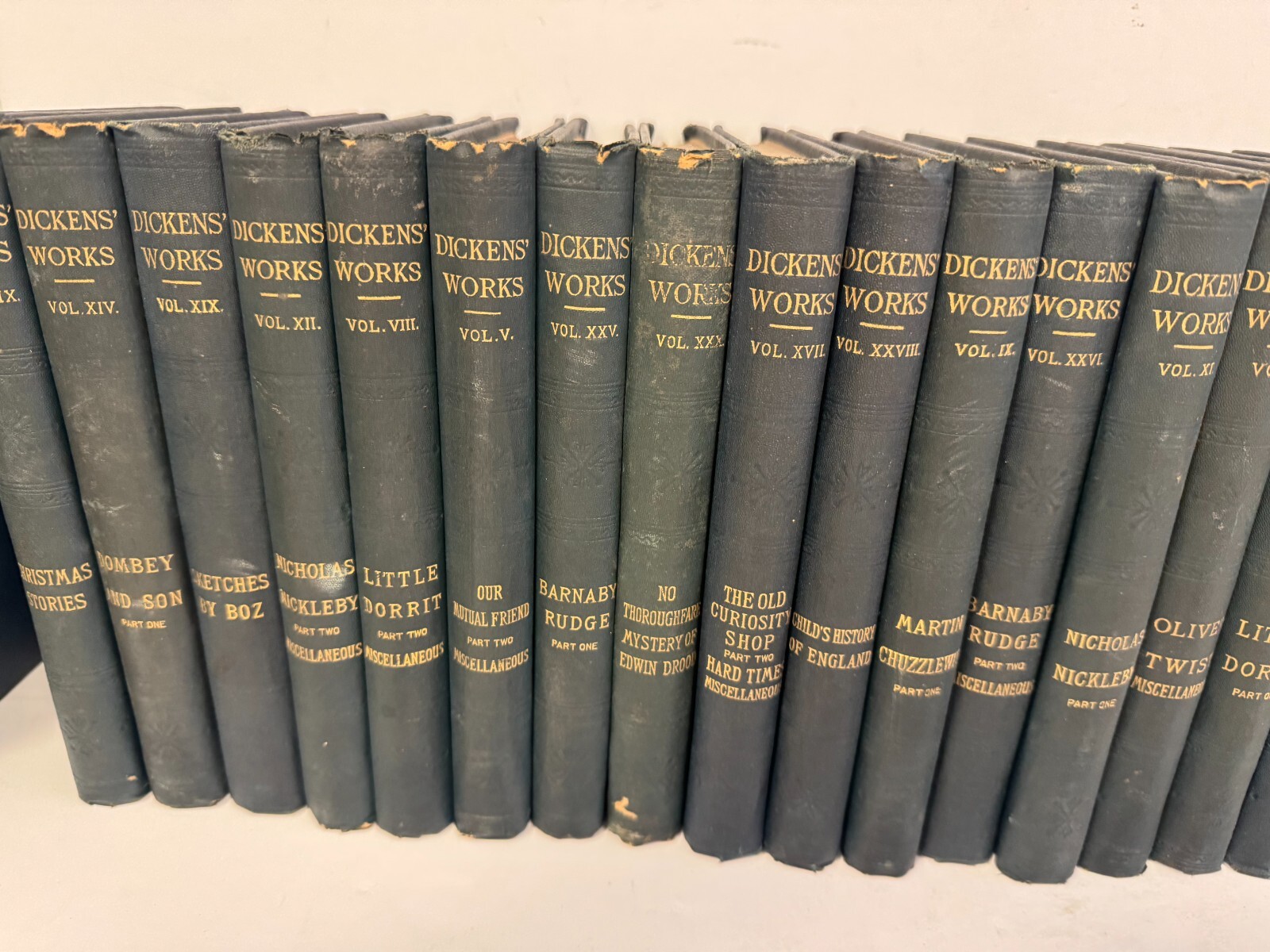 Antique 1890&rsquo;s The Works Of Charles Dickens Peter Fenelon Collier x26 LOT VG++