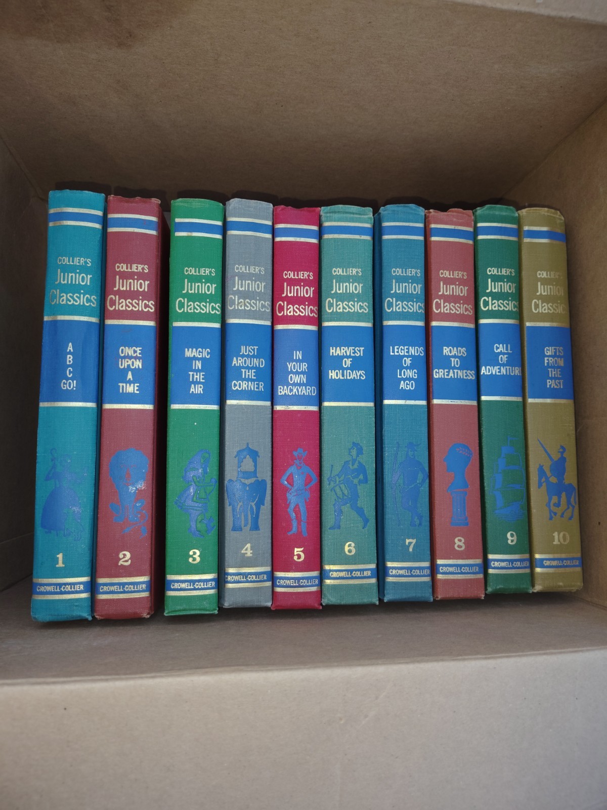 Crowell Collier Collier&rsquo;s Junior Classics 10 Volume Hardcover Set Ages 9-12