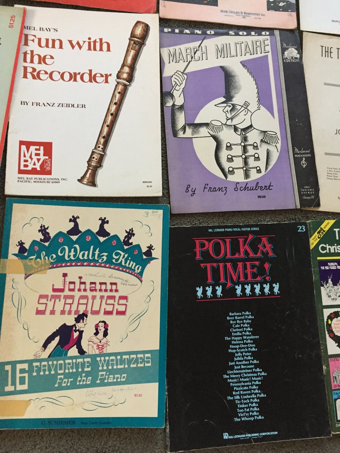 Various Song book & music lot vintage and modern Christmas Piano, instruments