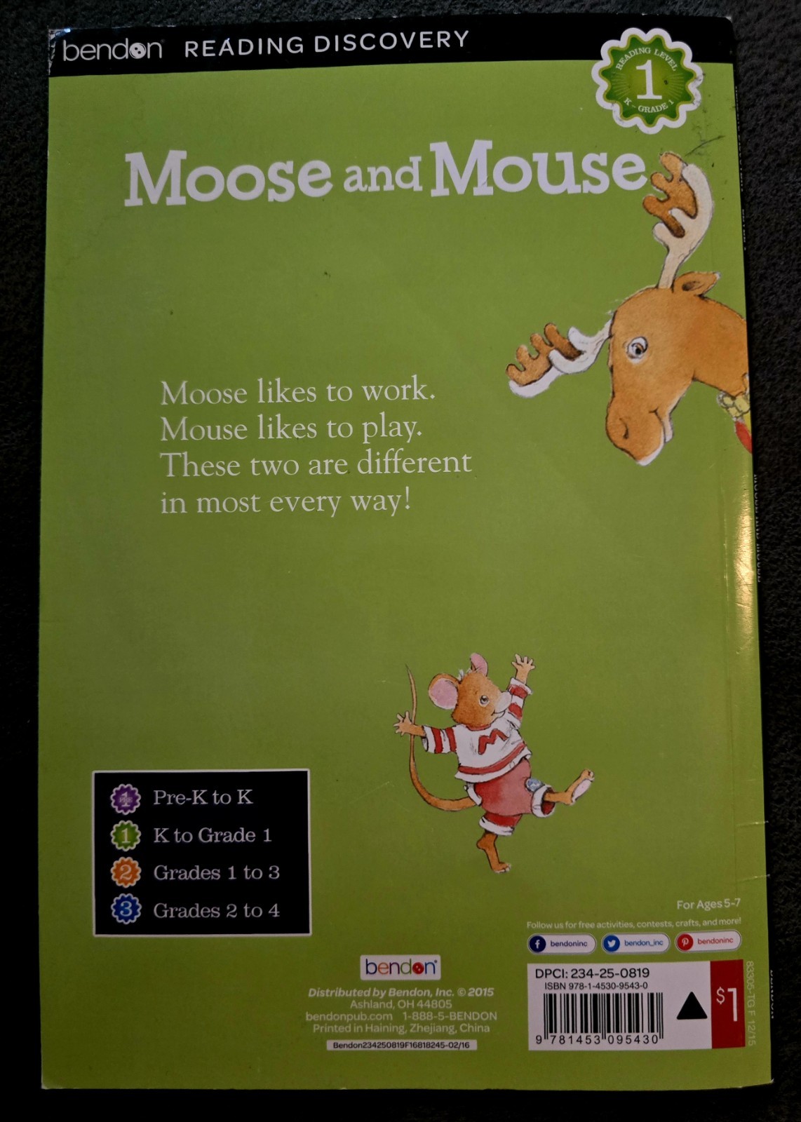 Moose and Mouse (Reader Level 1) by Mary Packard Paperback