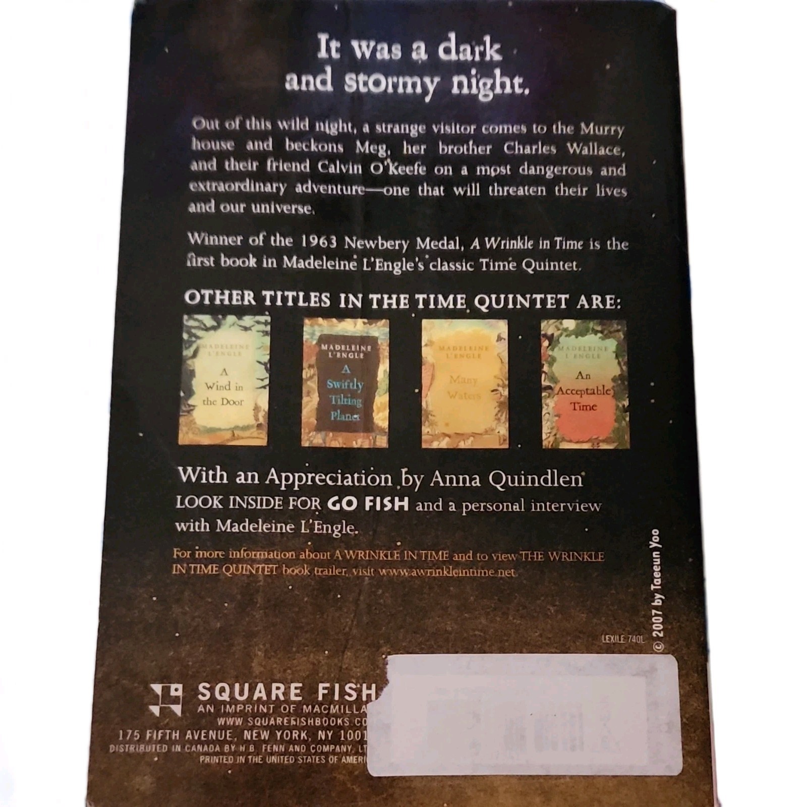 Square Fish A Wrinkle in Time Quintet Madeleine L&rsquo;Engle Perfect 2007 Time Travel