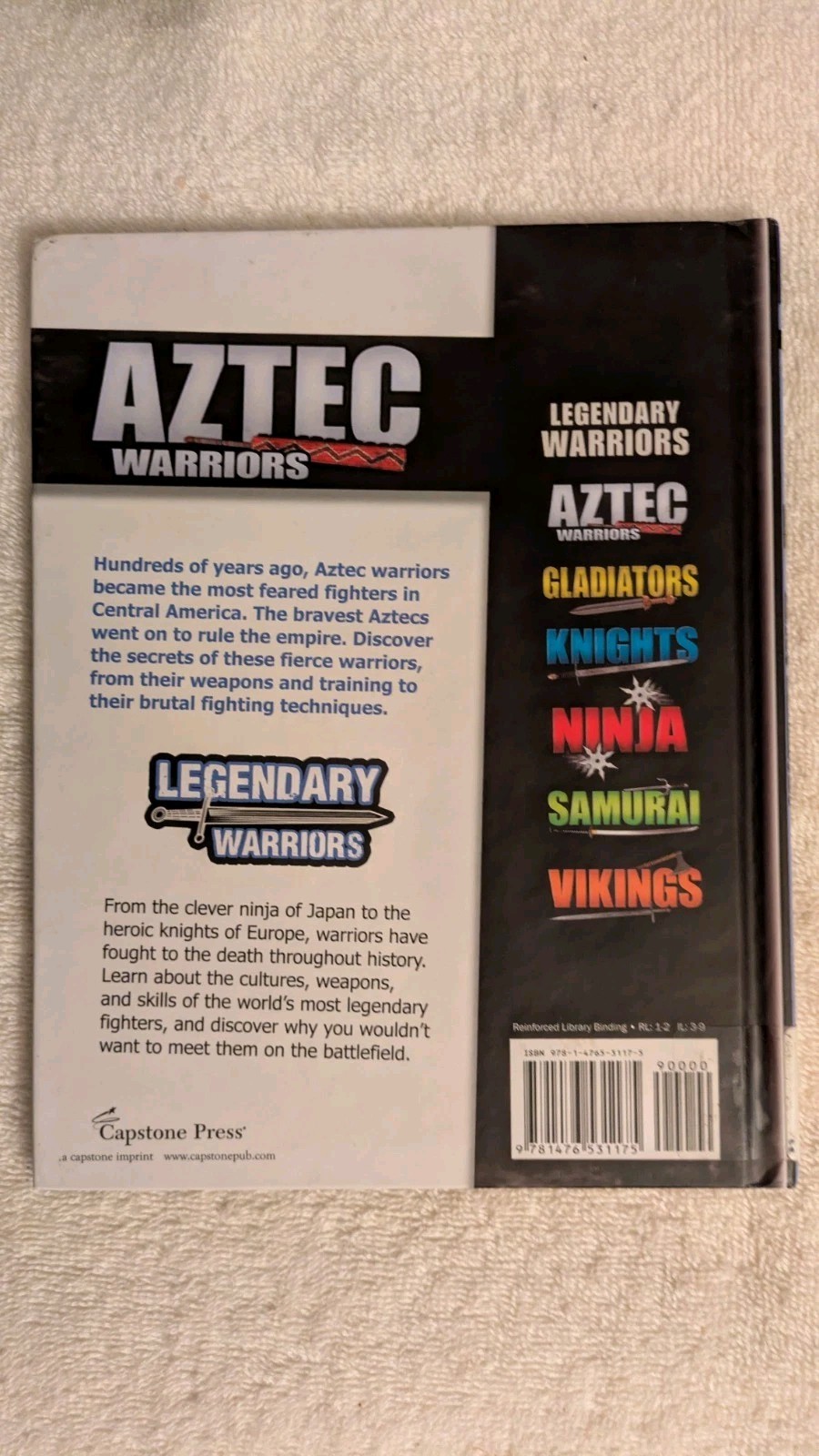 Adrienne Lee, AZTEC WARRIORS, Ex-Library, HB, 2014, Capstone Press, Juvenile