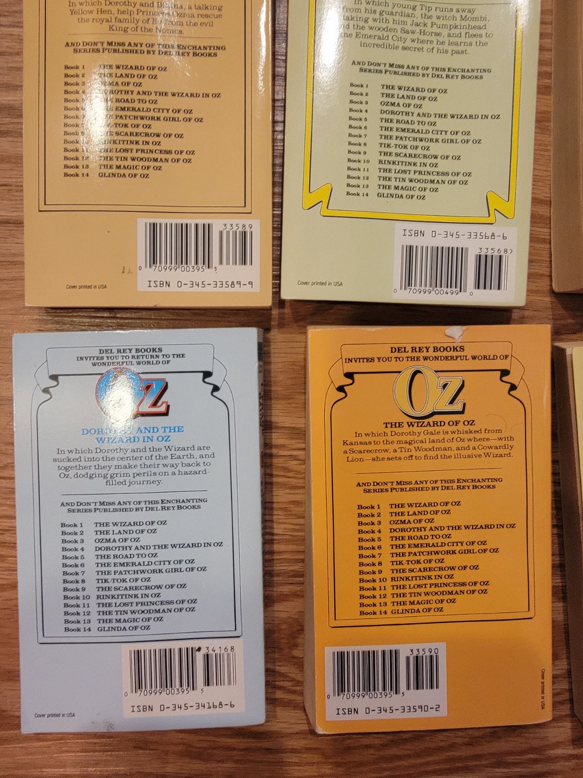 Lot of 13 Del Rey paperback Oz Books 1-11, 13, and 14 – L Frank Baum