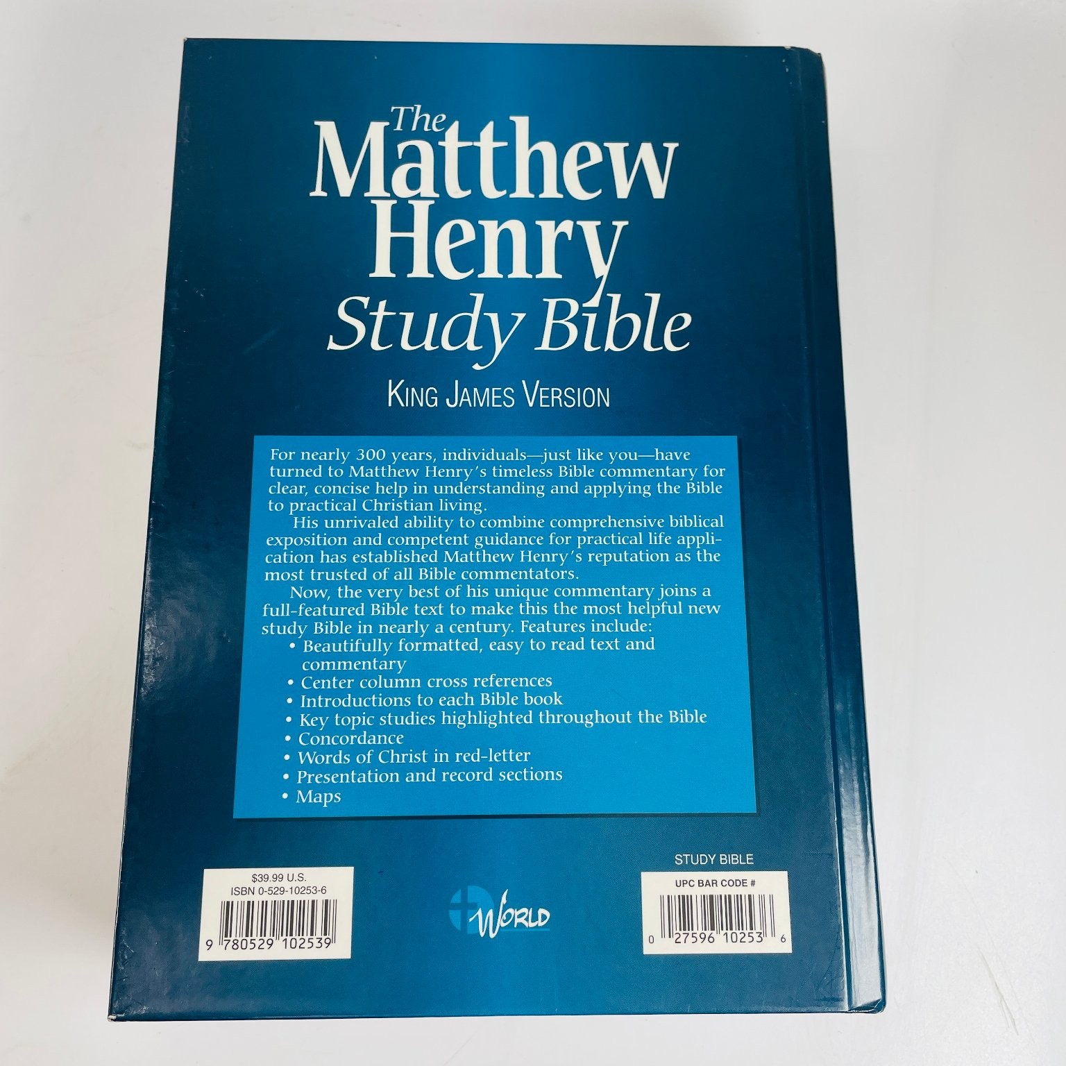 Matthew Henry Study Bible KJV 1997 World Bible Publishers Religion King James