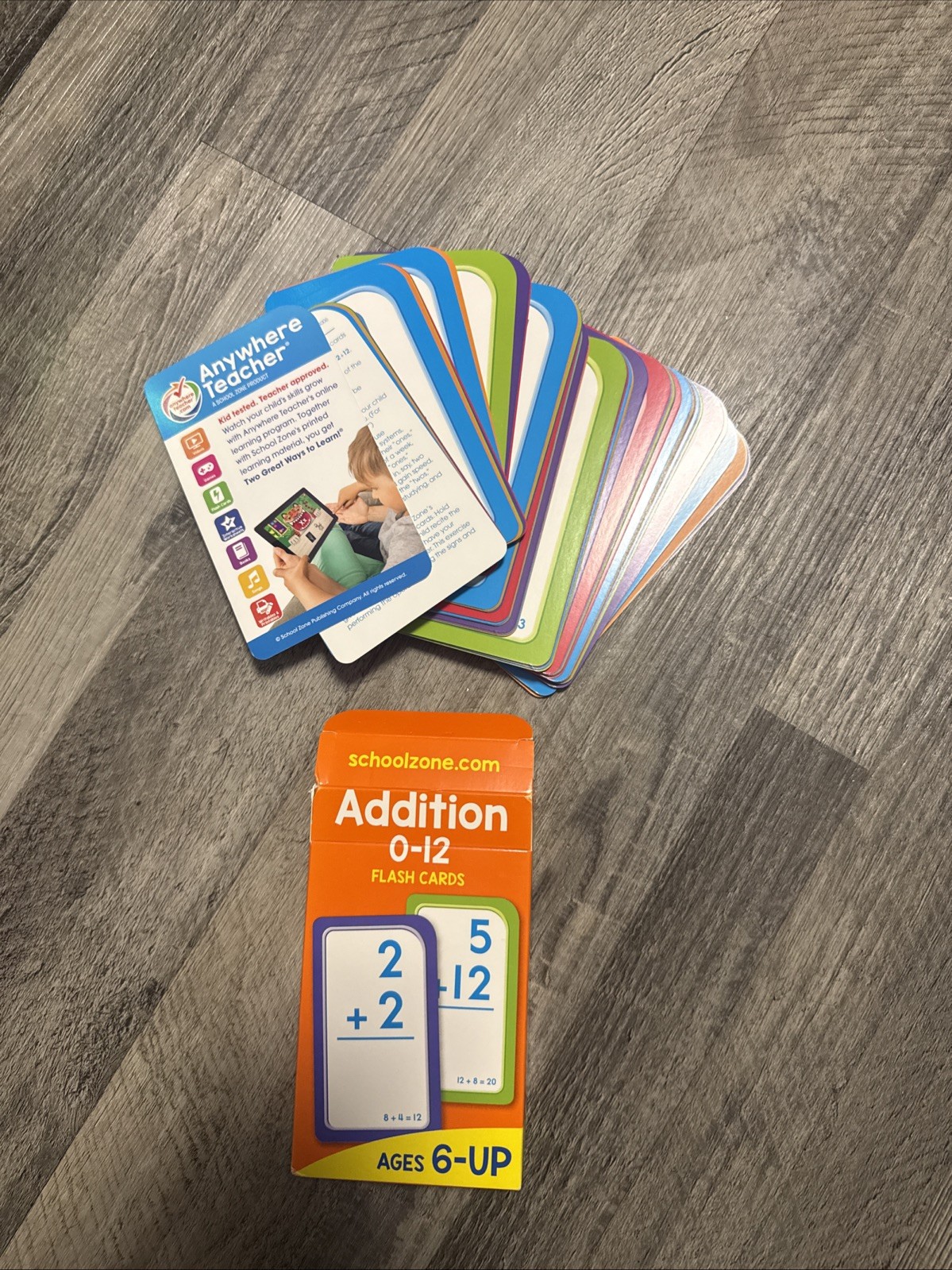 Addition 0-12 by School Zone Publishing Company Staff (2019, Cards,Flash Cards)