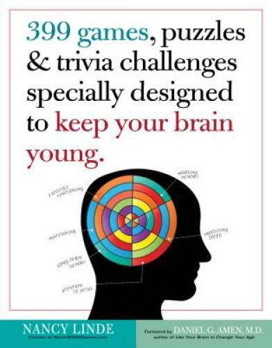 399 Games, Puzzles & Trivia Challenges Specially Designed to Keep Yo – VERY GOOD