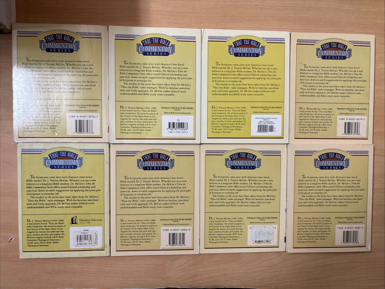 Lot 60 Thru the Bible Commentary Series Complete 60 Book Set J. Vernon McGee PB