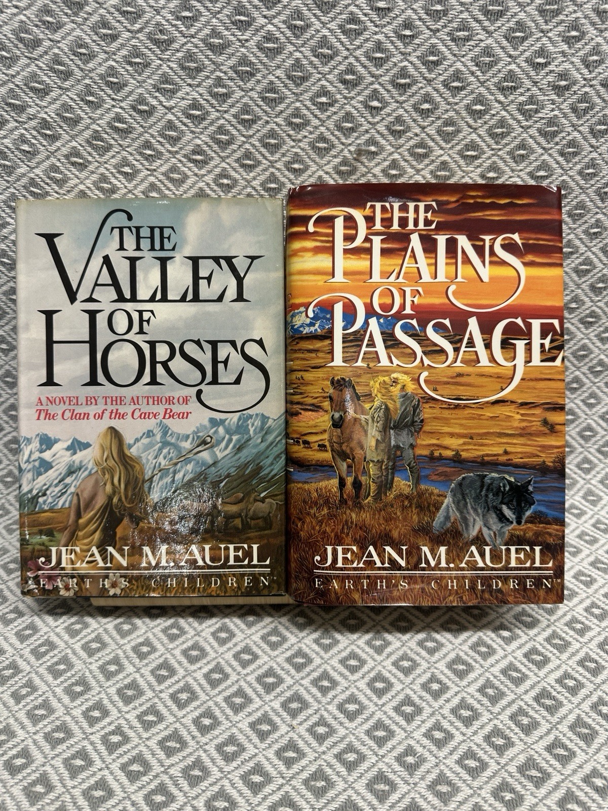 Jean M. Auel, Earth&rsquo;s Children Novels, Lot of 2, HC, 1st Ed.