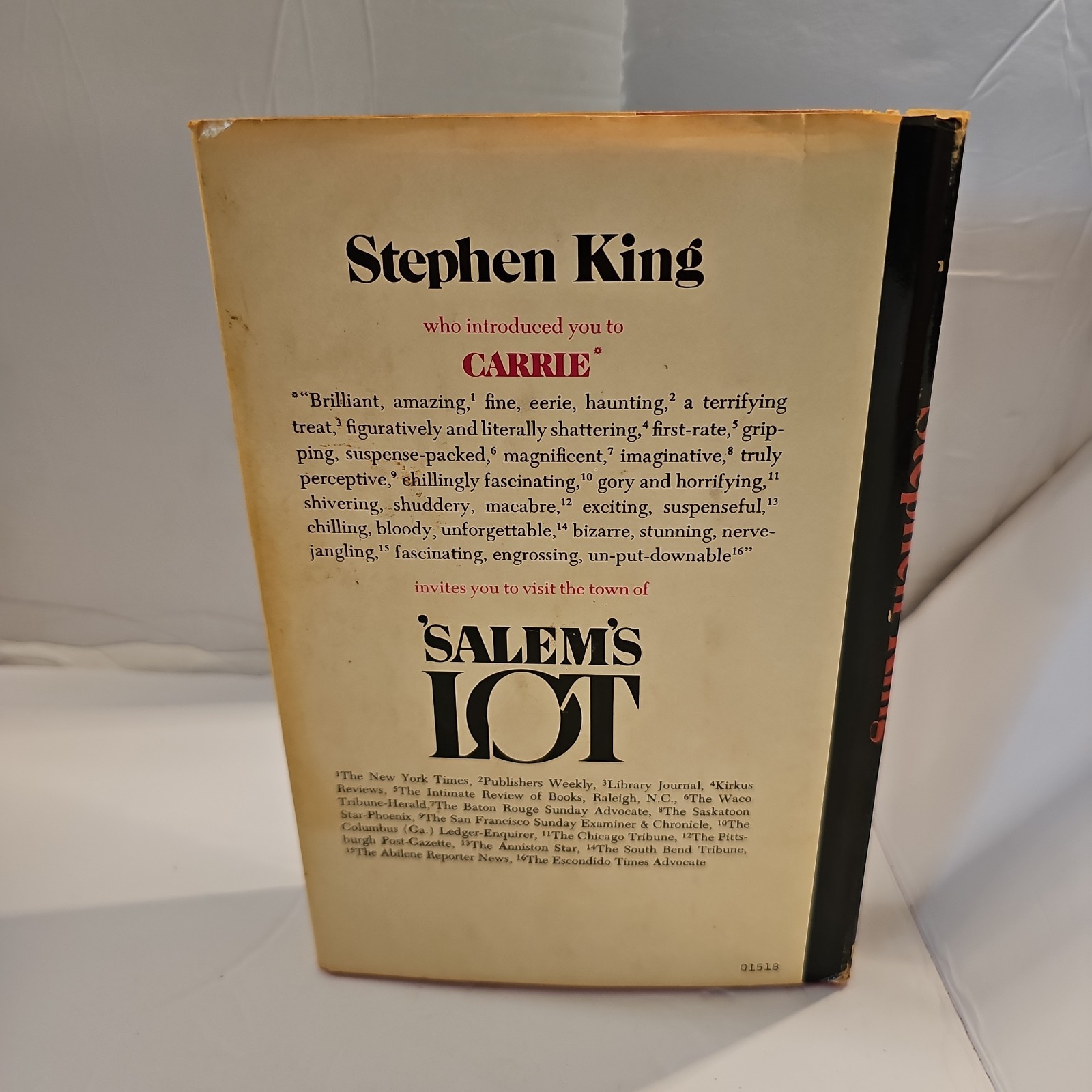 1975 SALEM&rsquo;S LOT Stephen King Hardcover First Book Club Edition BCE