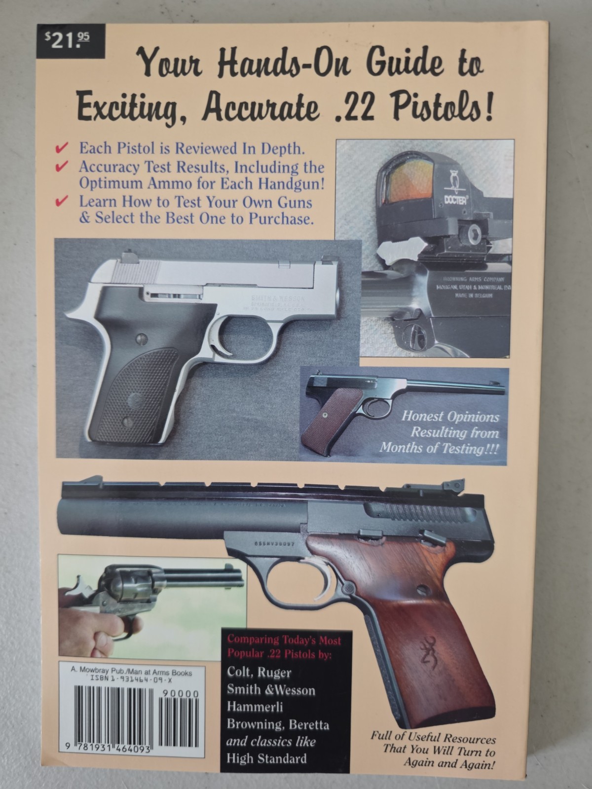 .22 Caliber Handguns : A Shooter&rsquo;s Guide by D. F. Geiger (Paperback) **New**