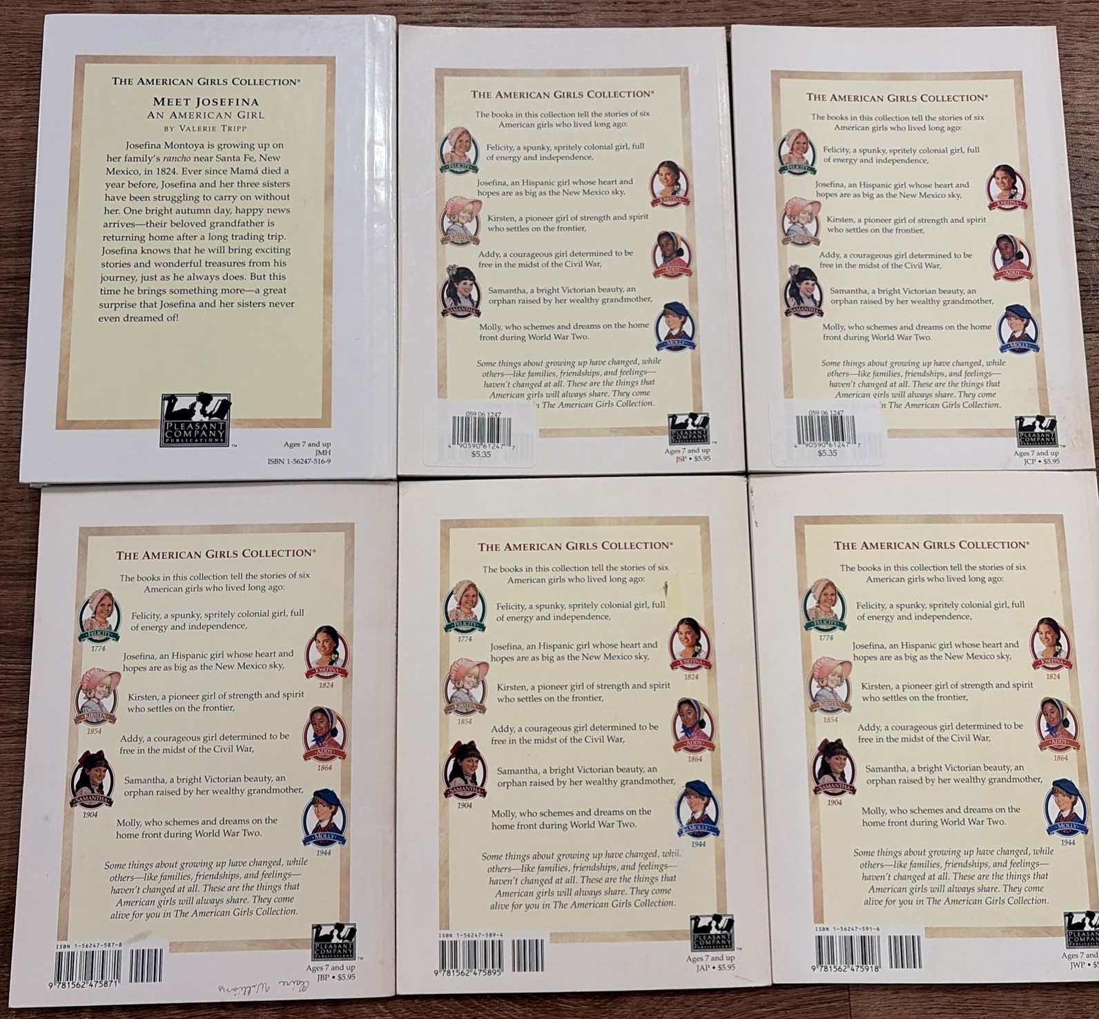 American Girl Josefina&rsquo;s Set of 6 Books 1-6 VTG 1997-98 Pleasant Company 1st Ed