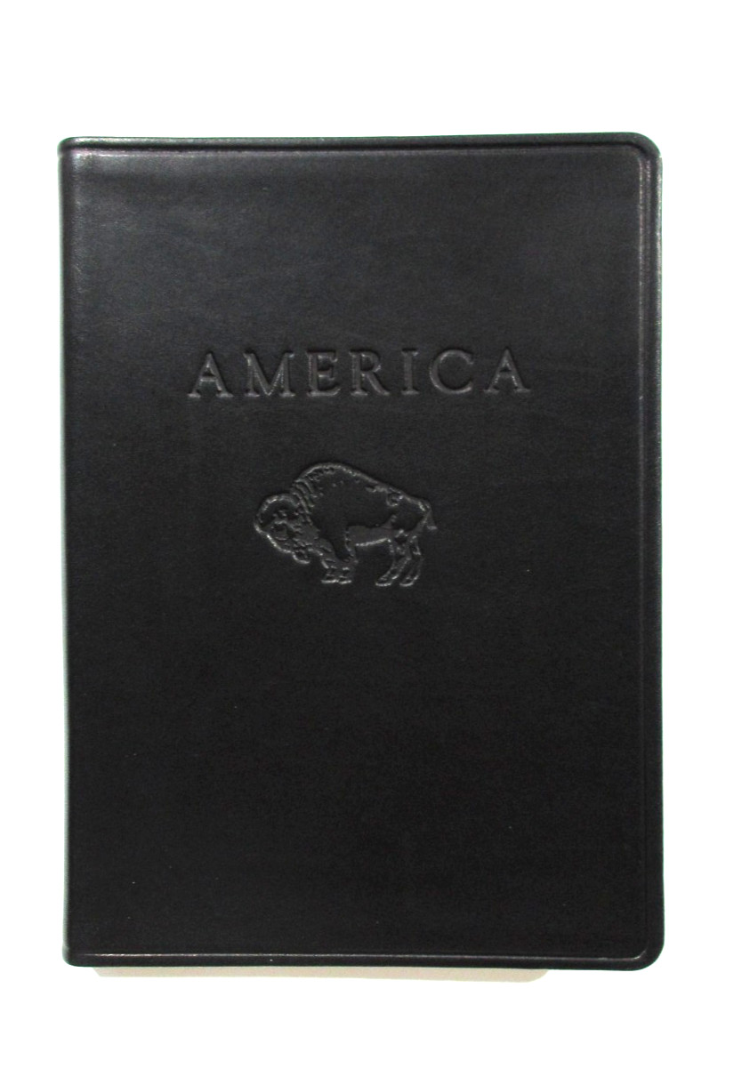 America National Parks and Destinations Guide 6&Prime; Leather Softcover BLACK