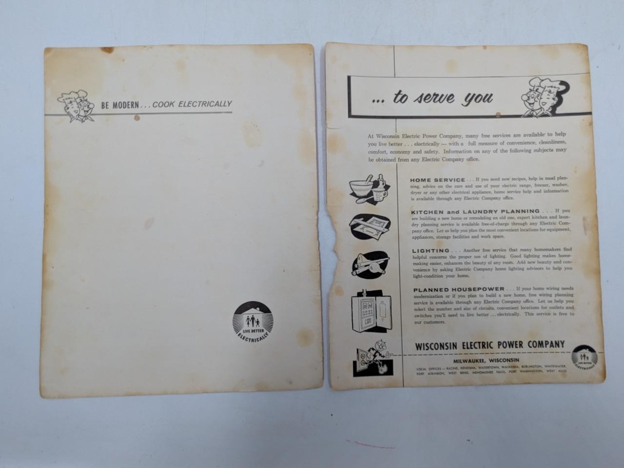 1957 WE Energies Cookie Book COVER ONLY Wisconsin Electric Christmas Cooky