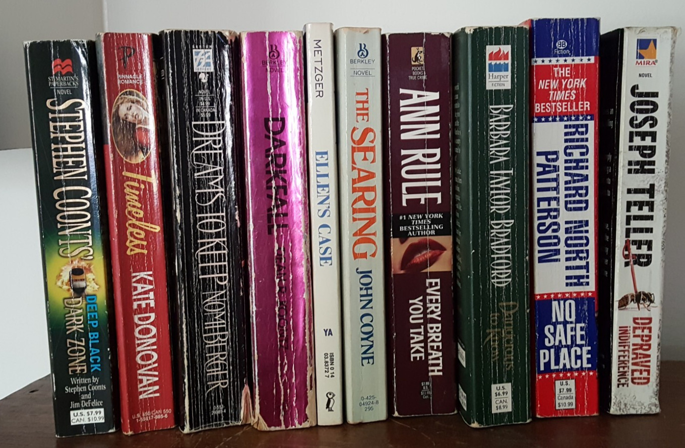 Lot of 10 Vintage Mass Paperbacks Various Genres Various Decades