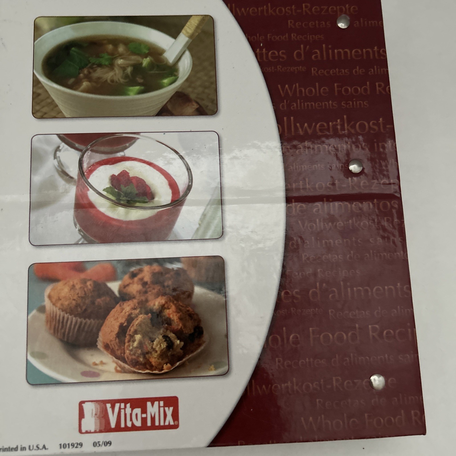 Vita-Mix Owner&rsquo;s Manual + Cookbook Recipes Instructions Binder w Built-In Stand