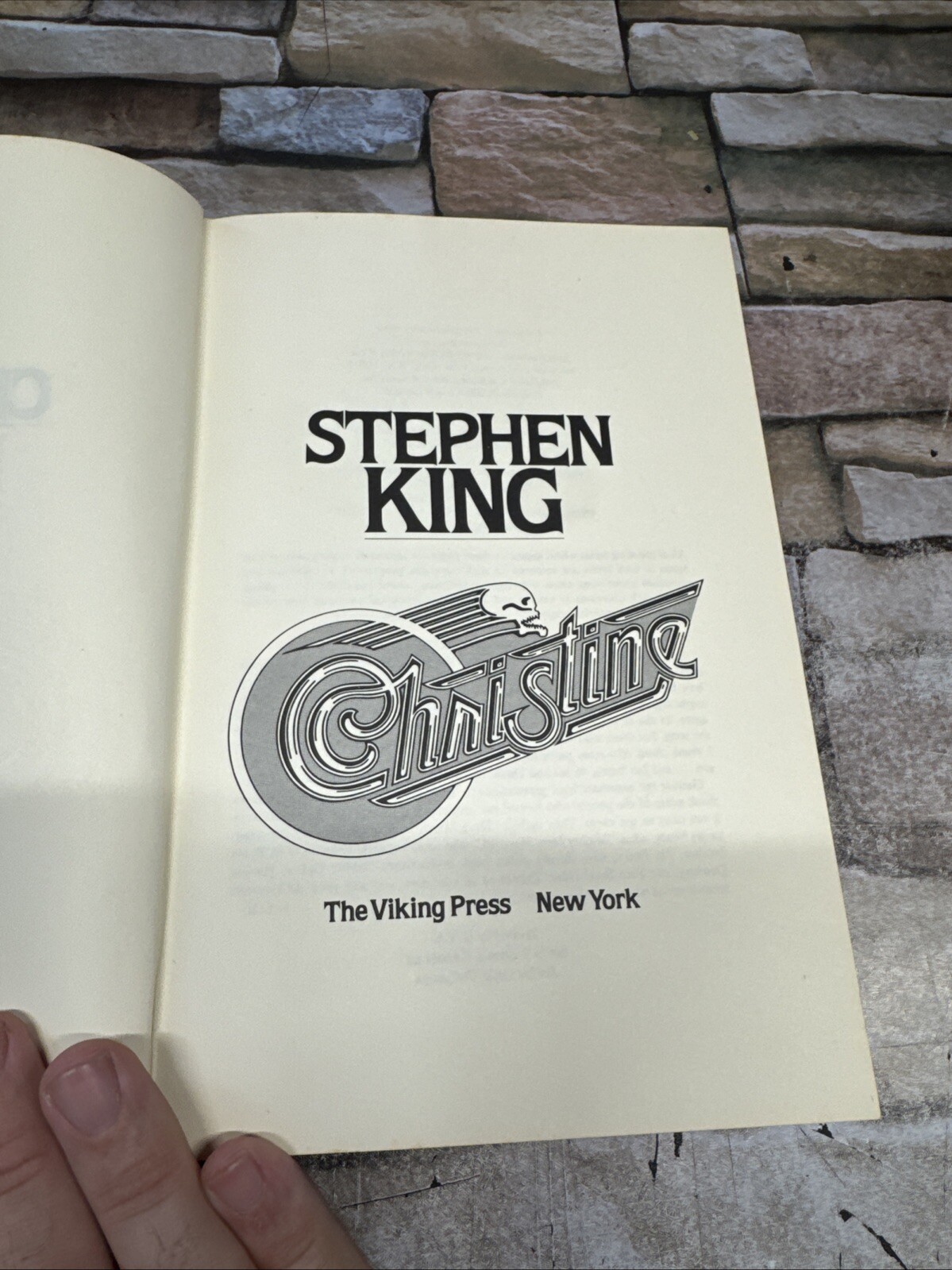 Viking Christine by Stephen King (1983, Hardcover) 1st Edition Missing Cover