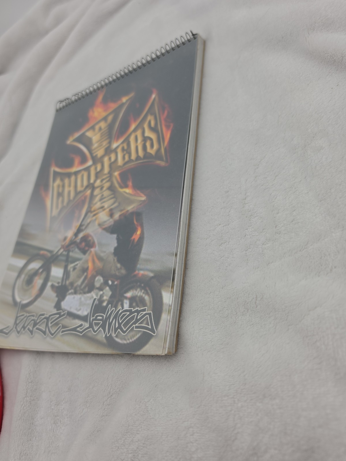 WEST COAST CHOPPERS JESSE JAMES MOTORCYCLE SPIRAL 12&Prime;X8.5&Prime; NOTE PAD NEW