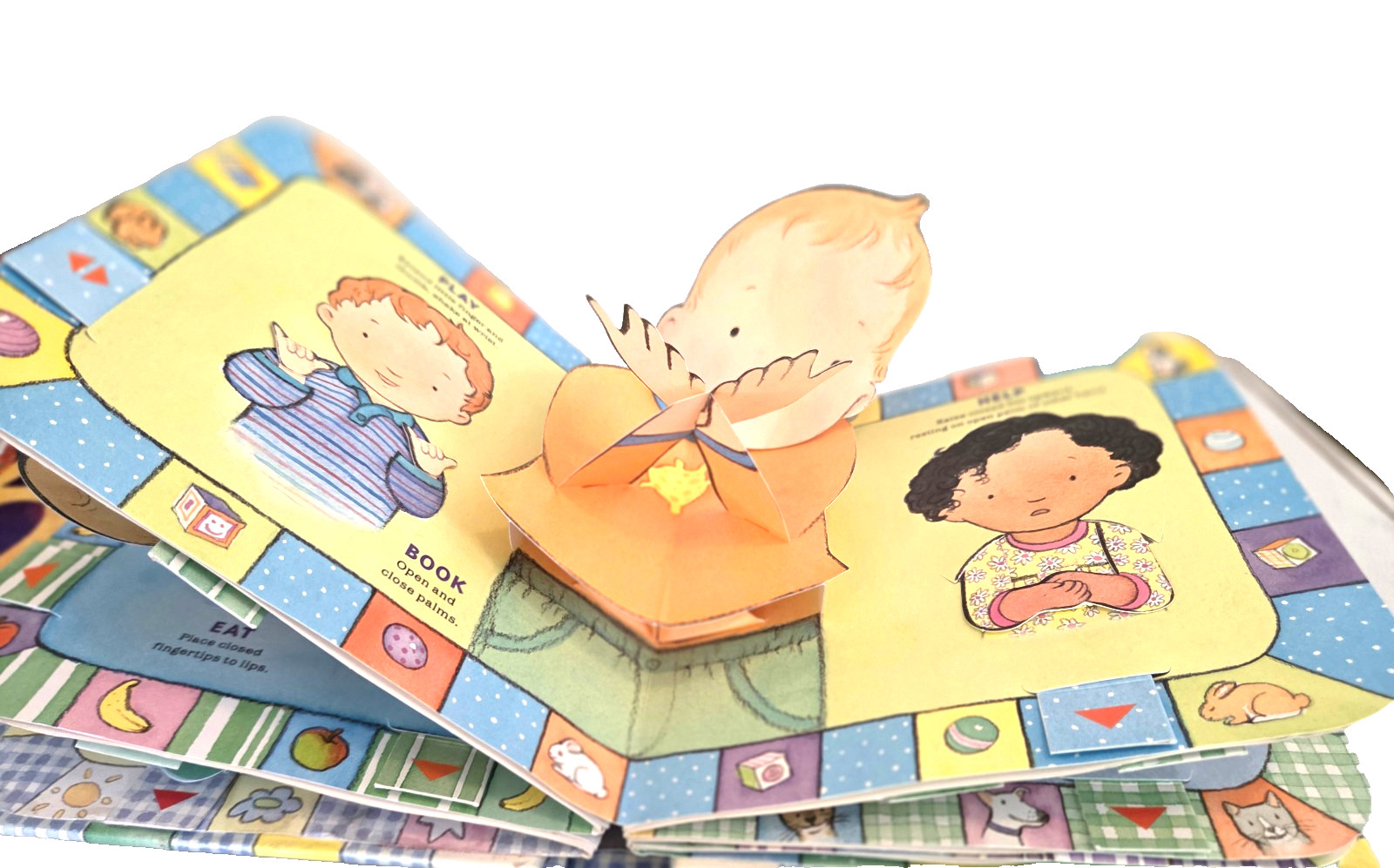 2 Pop-Up Books_ROBERT SABUDA Baby Signs 7×7&Prime;_Cookie Count 7&Prime;x8&Prime;_both like new