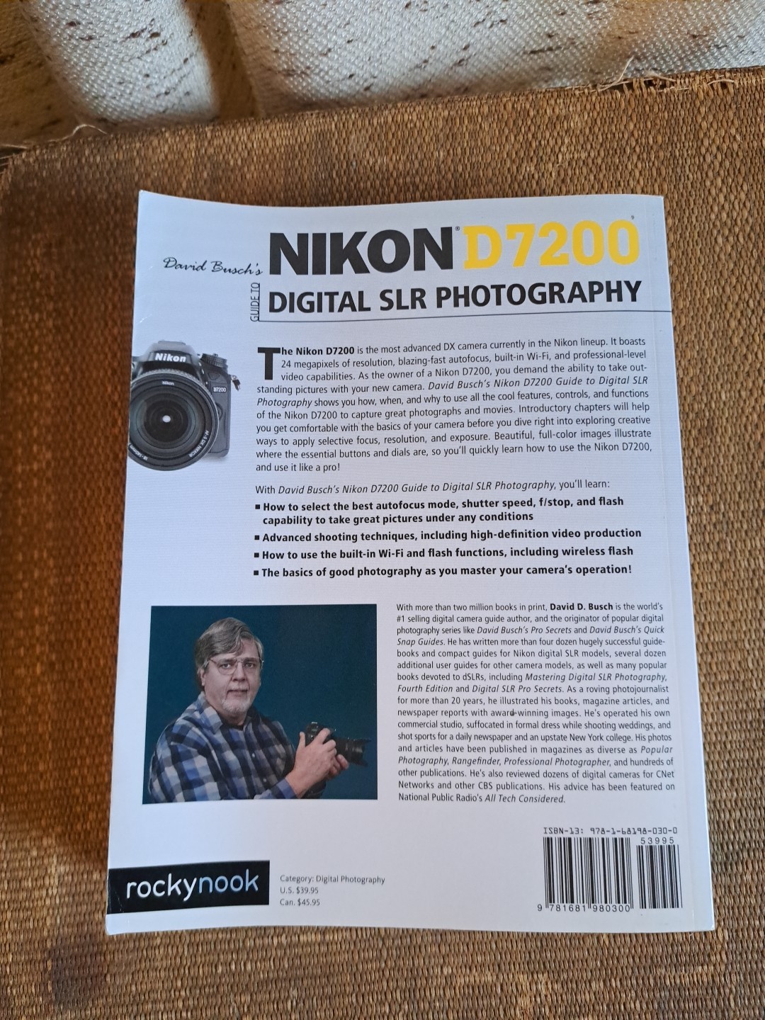 Used-David Busch&rsquo;s Nikon D7200 Guide to Digital SLR Photography-Great Shape!!!