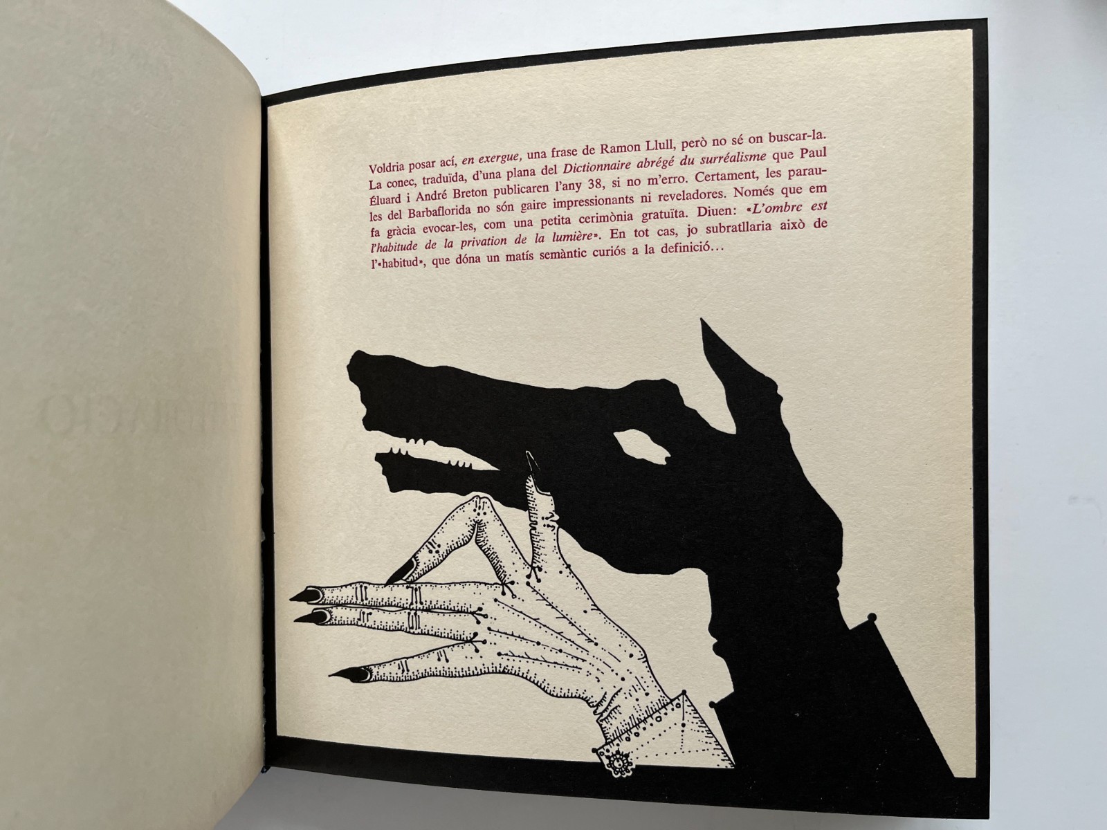 Exploració de L&rsquo;ombra by Joan Fuster and Joan Ponc ~ 1974 Barcelona