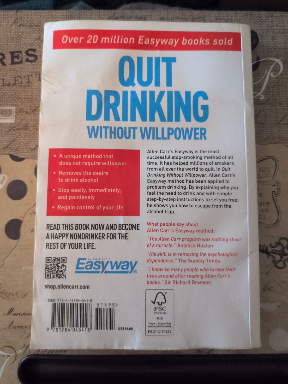 Allen Carr&rsquo;s Quit Drinking Without Willpower : Be a Happy Nondrinker by Allen…