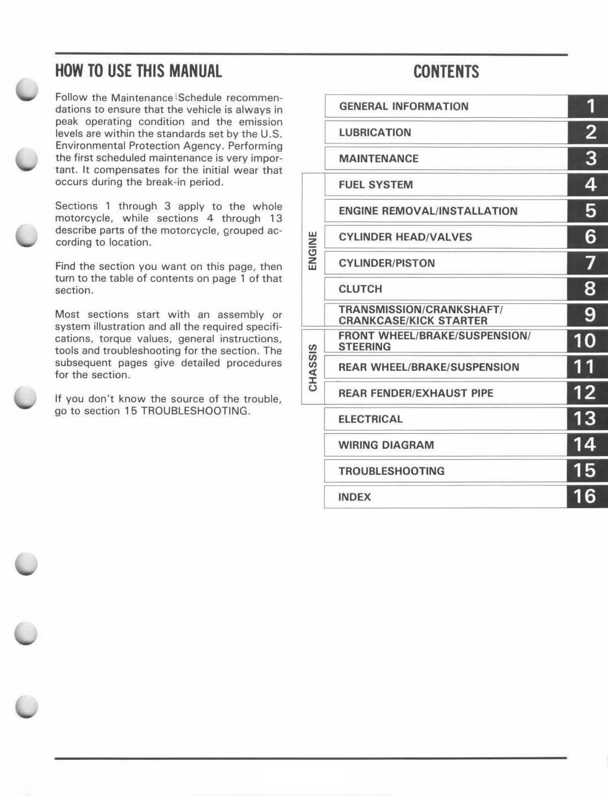 HONDA XR80R XR100R Motorcycle Service Manual 1985-1997 – WIRE BIND – COVERED