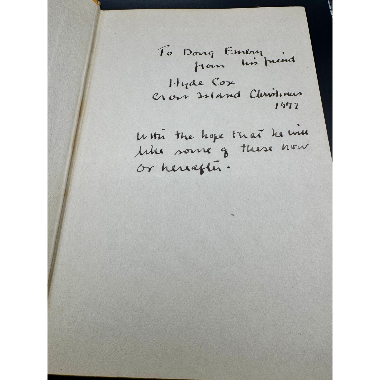 Vintage 1959 Robert Frost You Come Too 1st Edition Asso. Copy Hyde Cox Inscribed