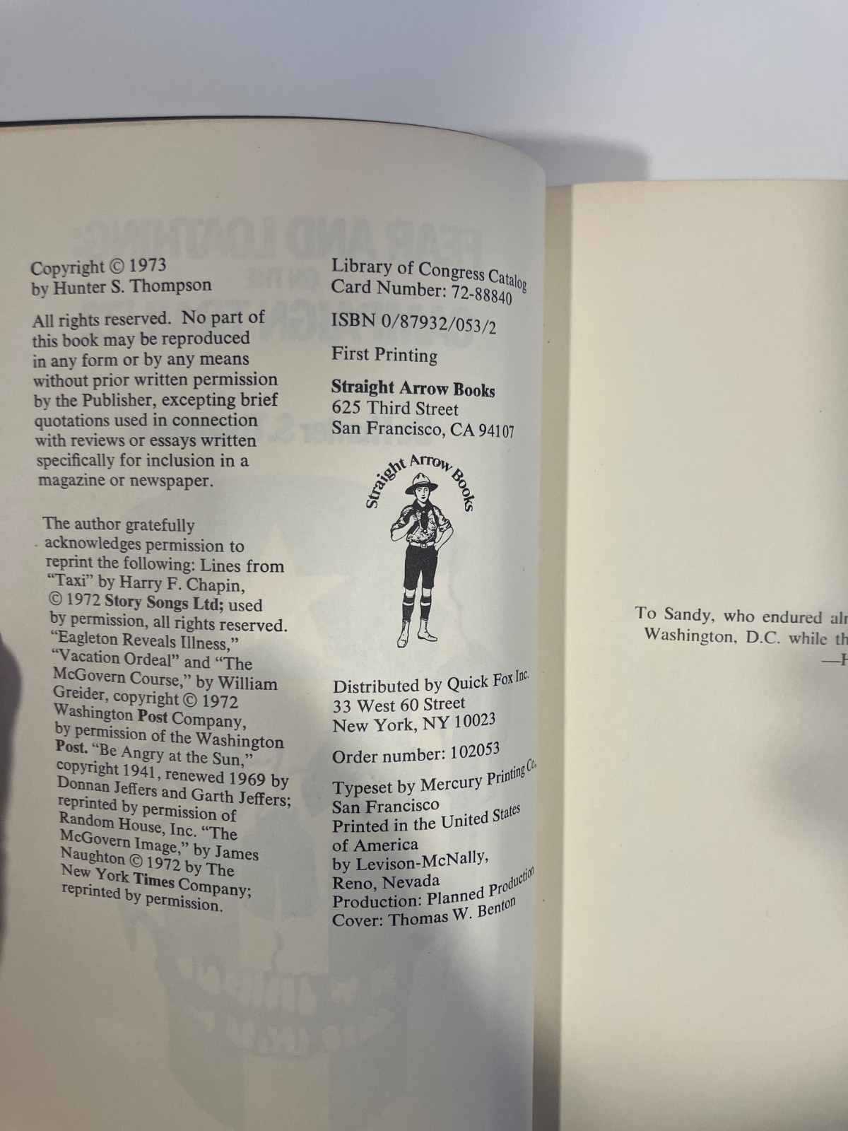 Fear and Loathing on the Campaign Trail &rsquo;72 by Hunter S. Thompson