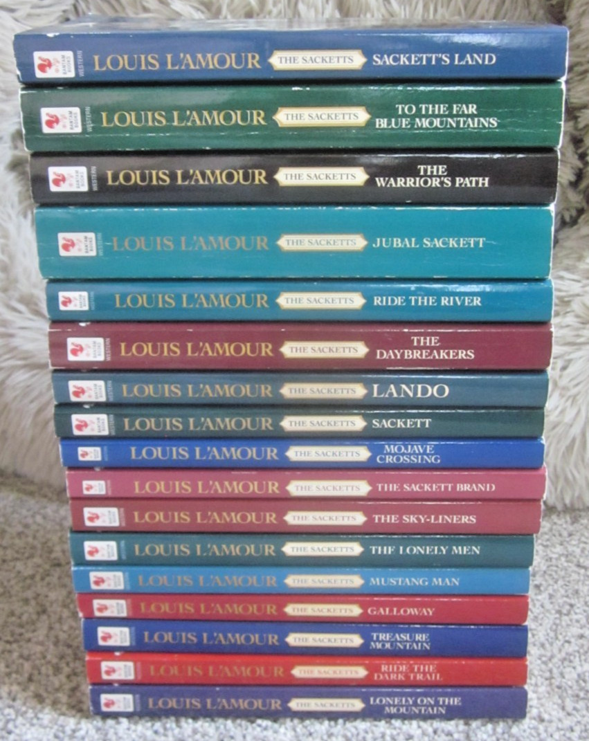 THE SACKETTS by LOUIS L&rsquo;AMOUR / BKS 1-17 excl 6.5 & 8.5 / 17 PB / BANTAM