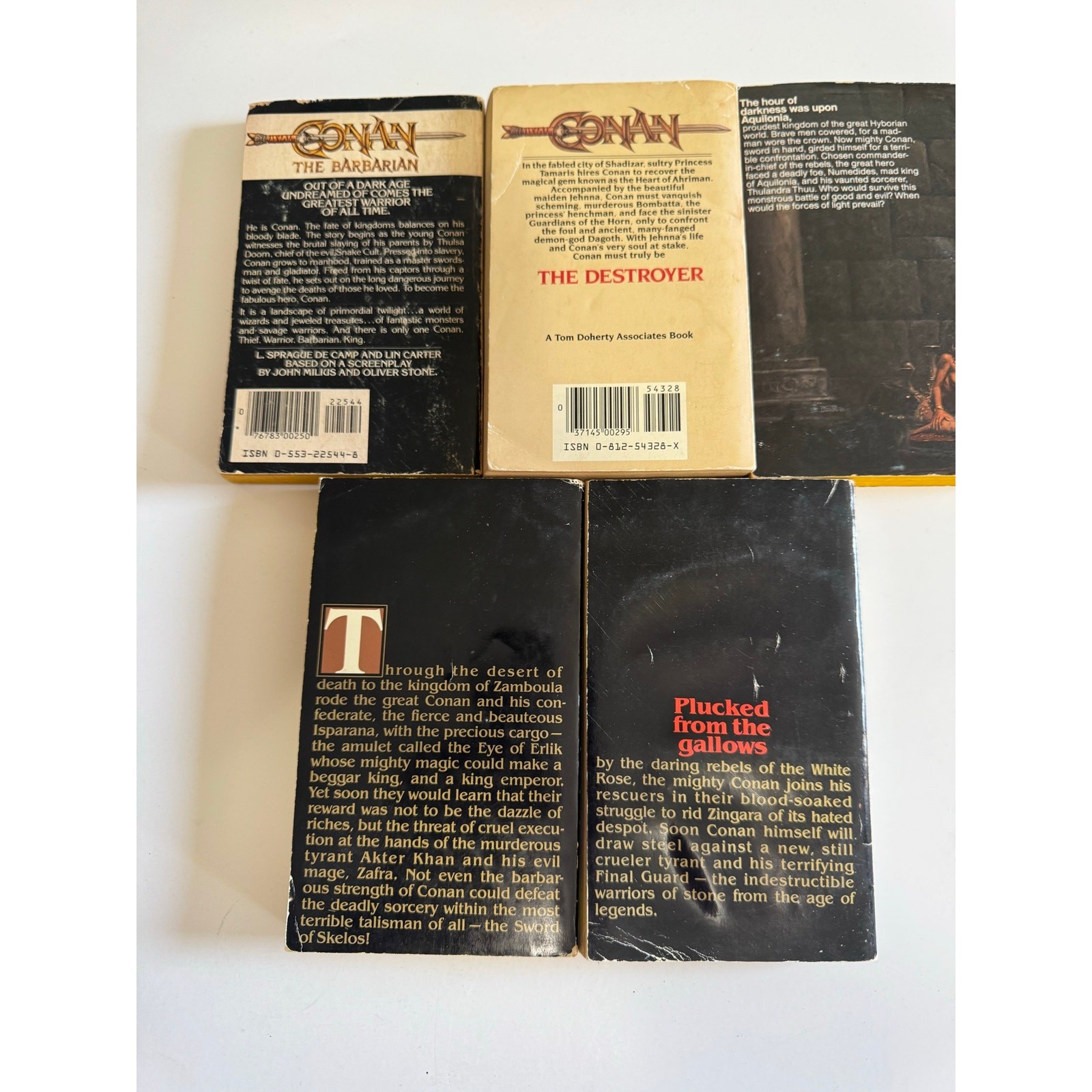 Conan The Barbarian Book lot of 5 Robert Jordan + List in Description