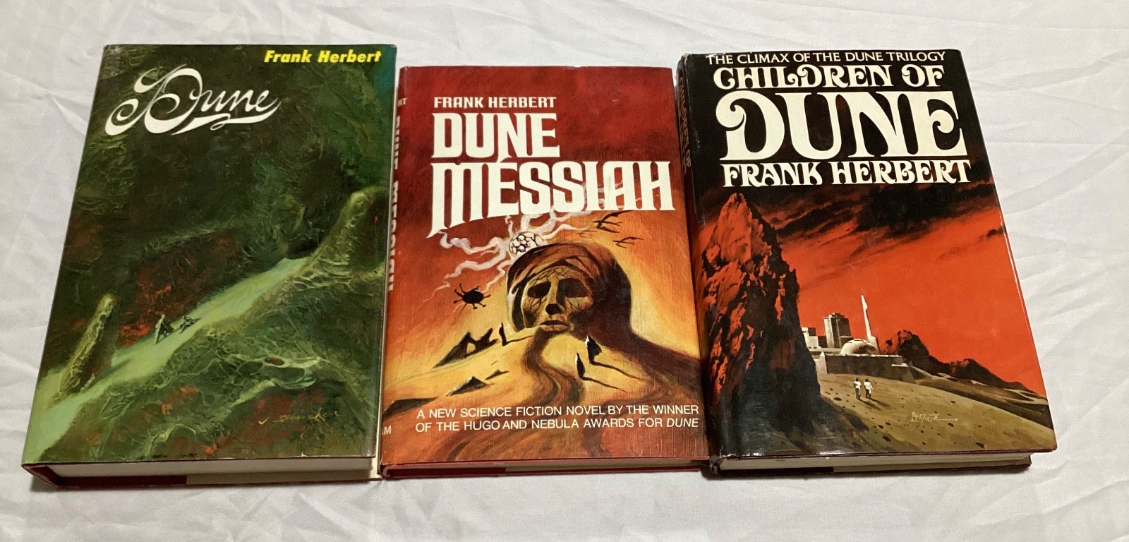 FRANK HERBERT 1st ED. BCE DUNE, MESSIAH, & CHILDREN OF HARDCOVERS GREAT SHAPE