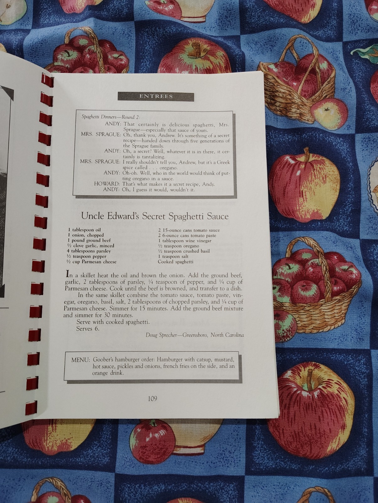 Aunt Bees Mayberry cookbook ken Beck and jim clark