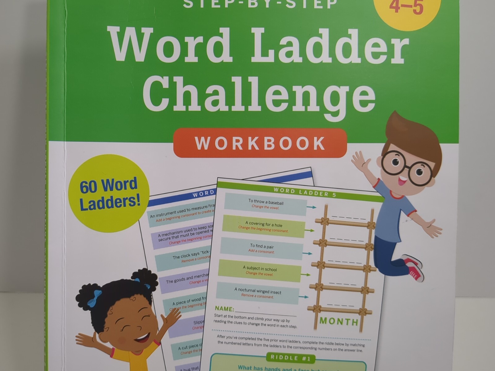 Step-By-Step Word Ladder Challenge Workbook Grades 4-5 Michelle Gajda Pre-owned