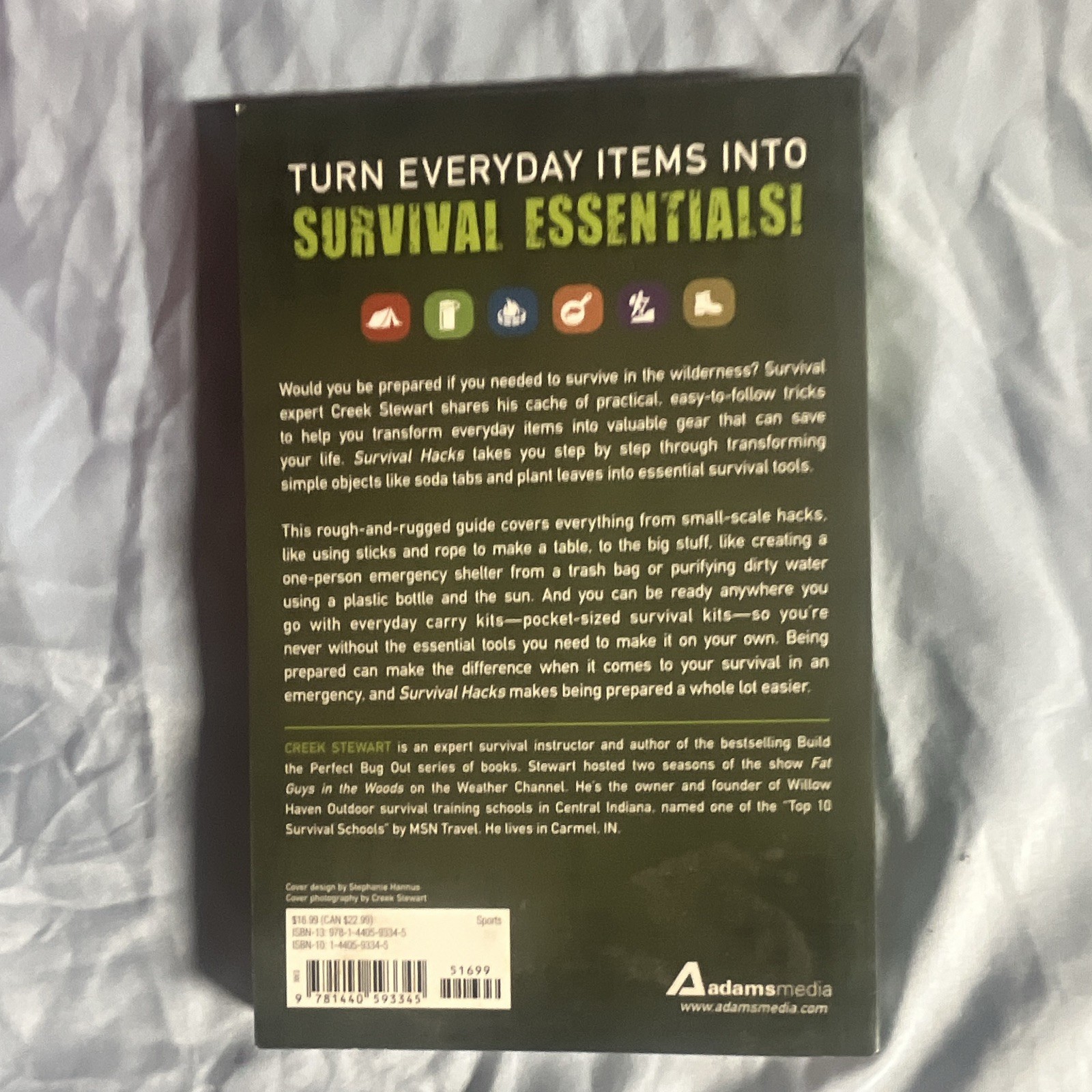 Creek Stewart Survival Hacks PB 2016 Adams Media Wilderness Survival Guide