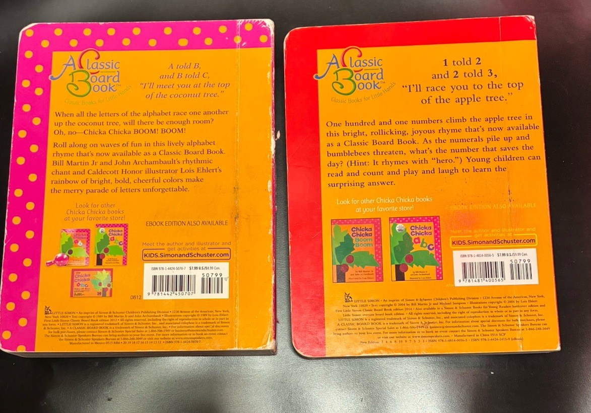 Two Baby Board Books: Chicka Chicka Boom Boom And Chicka Chicka 1-2-3