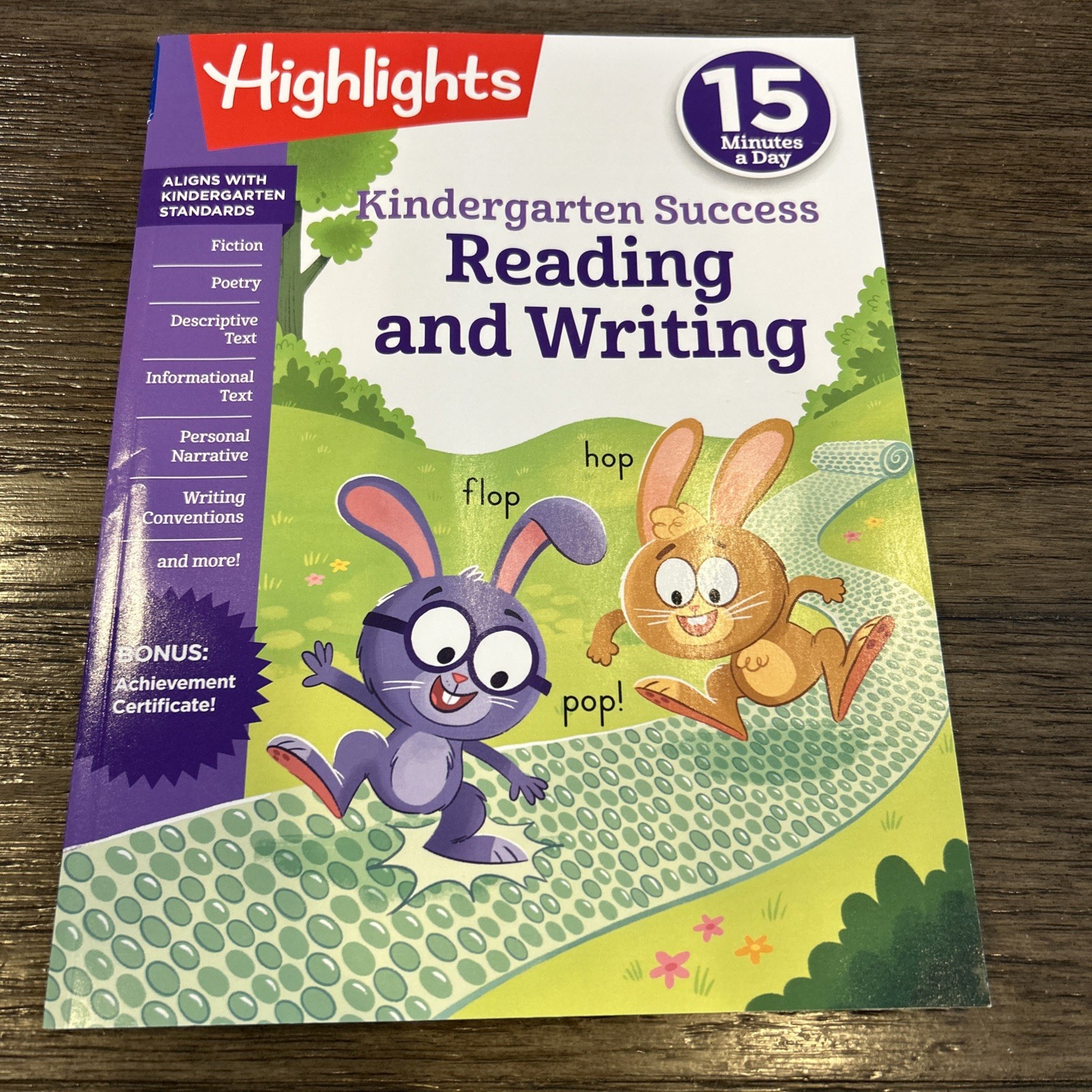 Set of 4,Highlights Kindergarten Success 15 Minutes a Day Learning Fun Workbooks