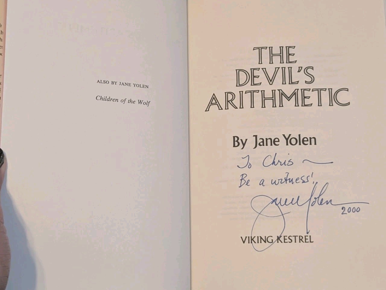Vintage SIGNED The Devil&rsquo;s Arthmetric by Jane Yolen Hardback Book Excellent Cond