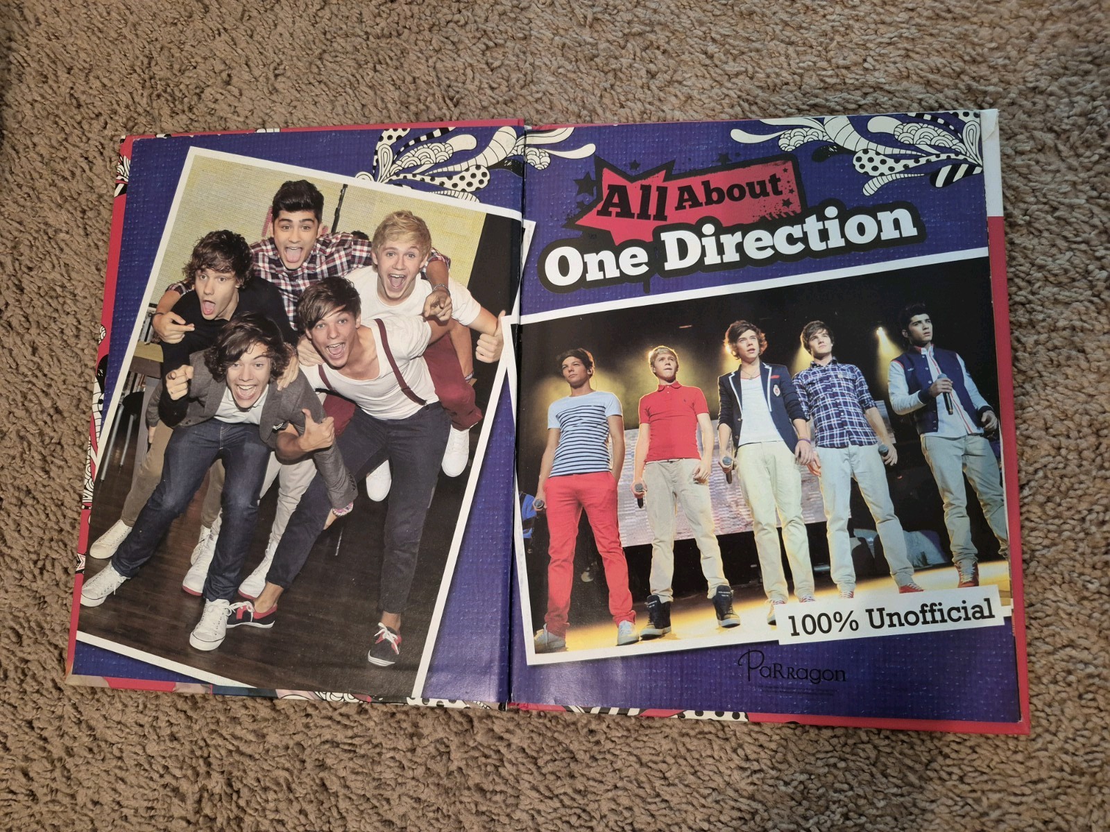 All About One Direction 100% Unofficial Hardcover 2012 Illustrated 1st Ed