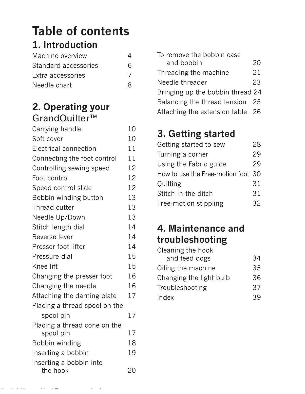 PFAFF GrandQuilter Hobby 1200 Instruction Manual Book – ROBUST SPIRAL BINDING