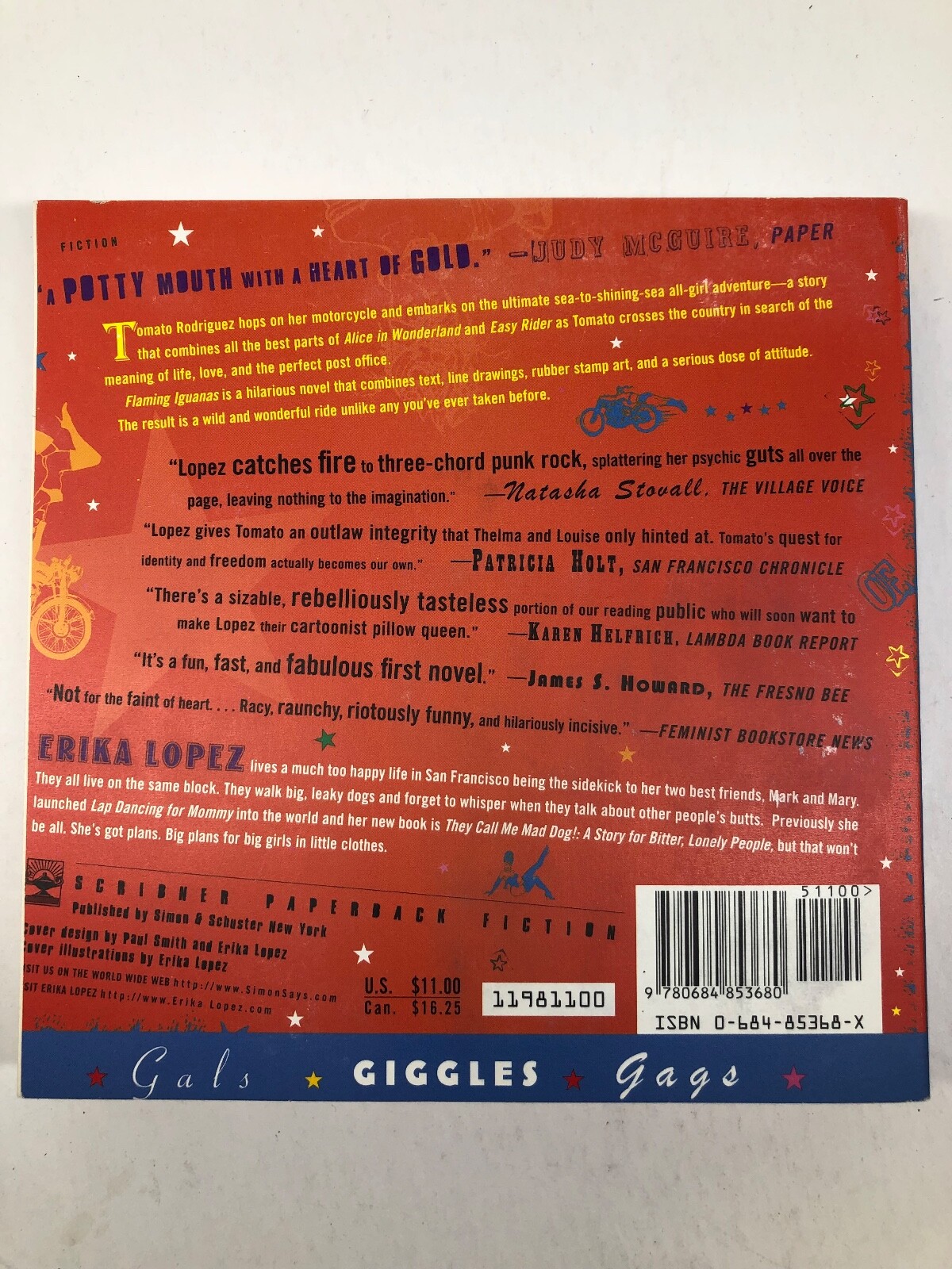 Flaming Iguanas by Erika Lopez « An Illustrated All-Girl Road Novel Thing »